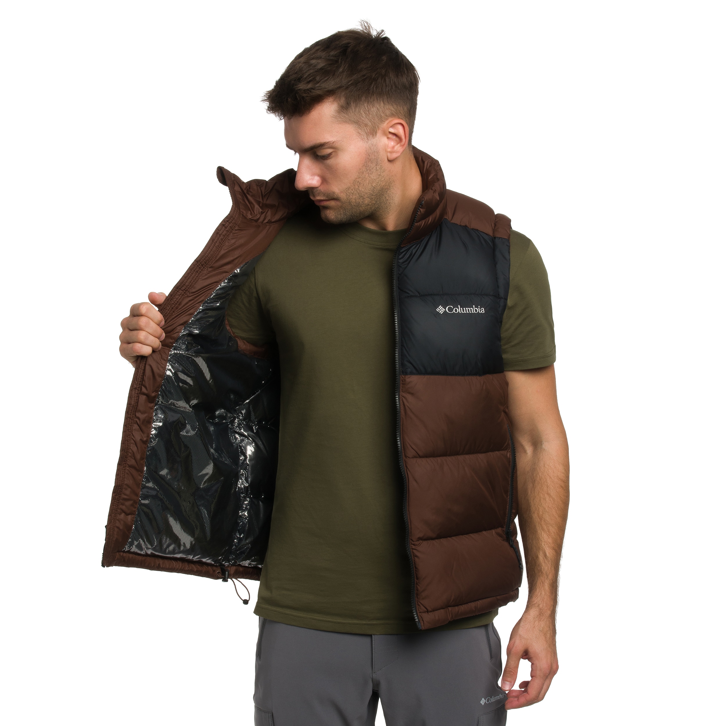 Bezrękawnik Columbia Pike Lake II Puffer Vest - Tobacco/Black