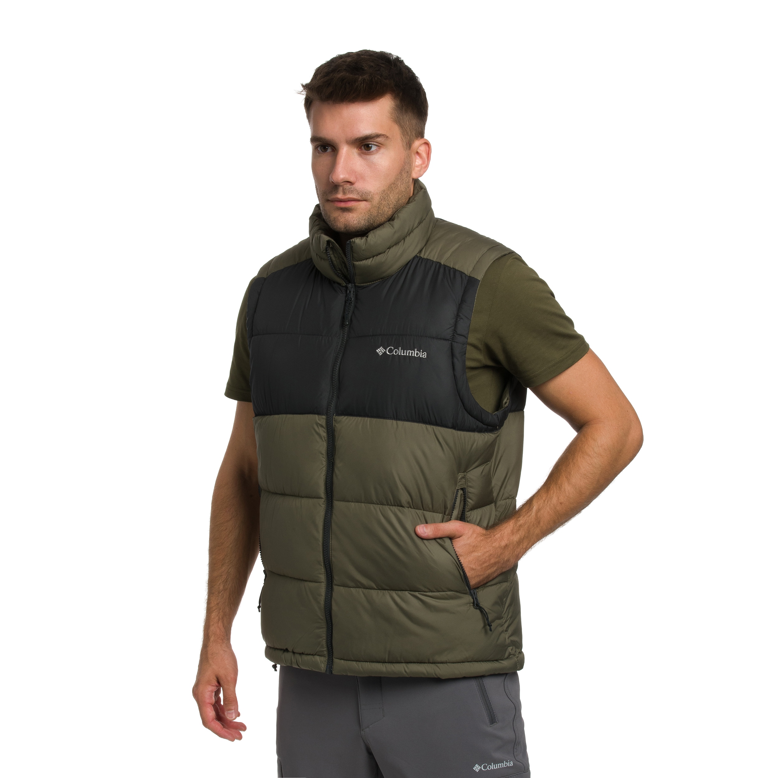 Bezrękawnik Columbia Pike Lake II Puffer Vest - Stone Green/Shark