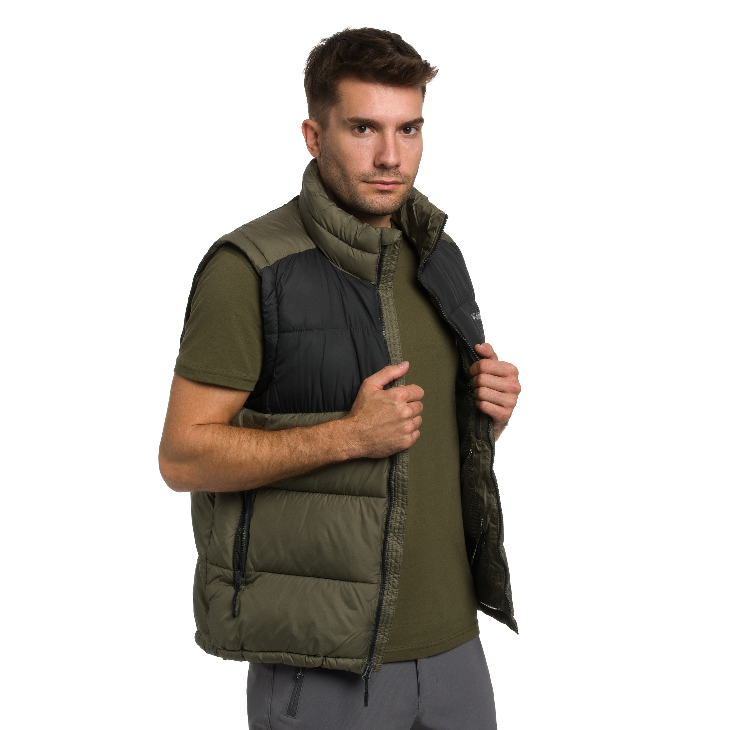 Bezrękawnik Columbia Pike Lake II Puffer Vest - Stone Green/Shark