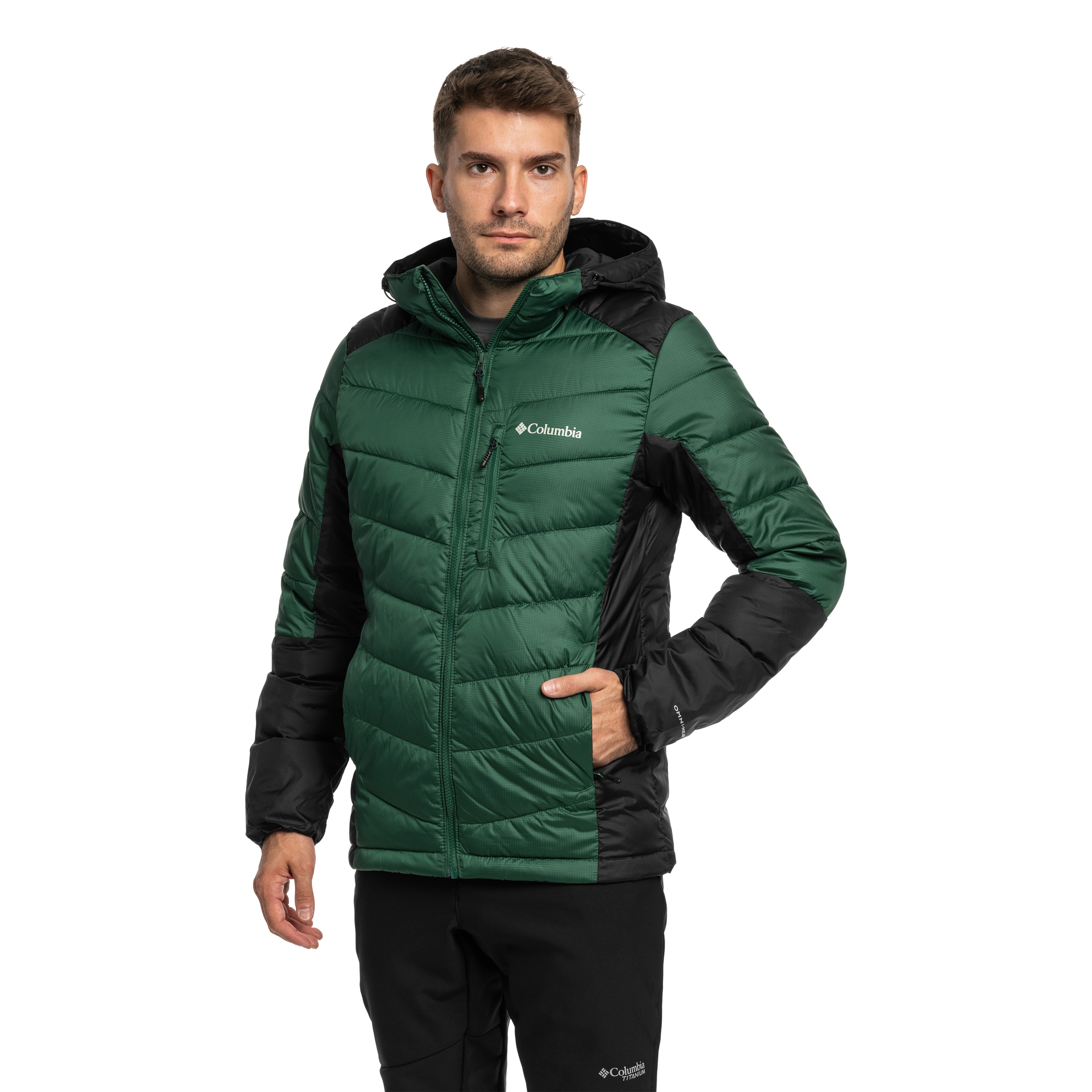 Kurtka Columbia Labyrinth Loop II Insulated Hooded - Rain Forest/Black