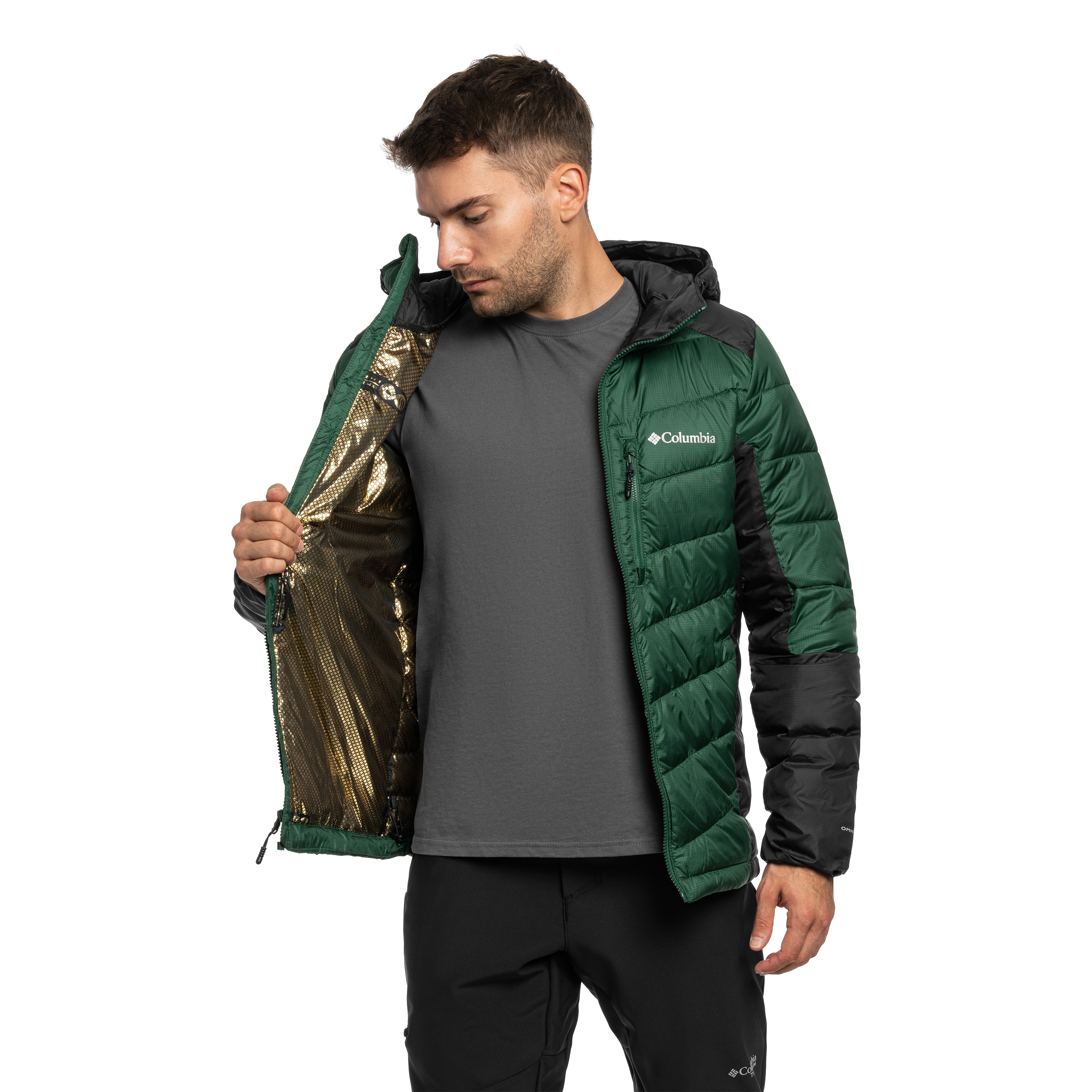 Kurtka Columbia Labyrinth Loop II Insulated Hooded - Rain Forest/Black