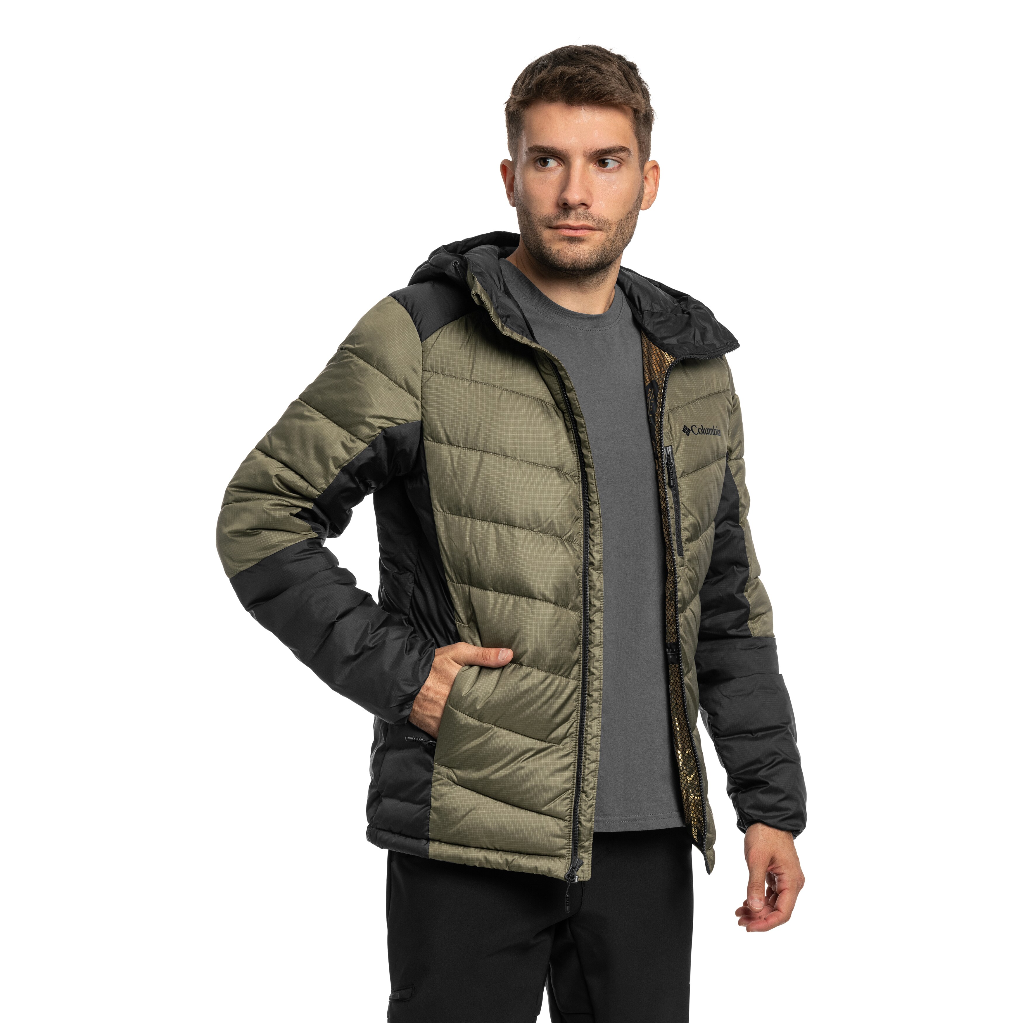 Kurtka Columbia Labyrinth Loop II Insulated Hooded - Stone Green/Shark