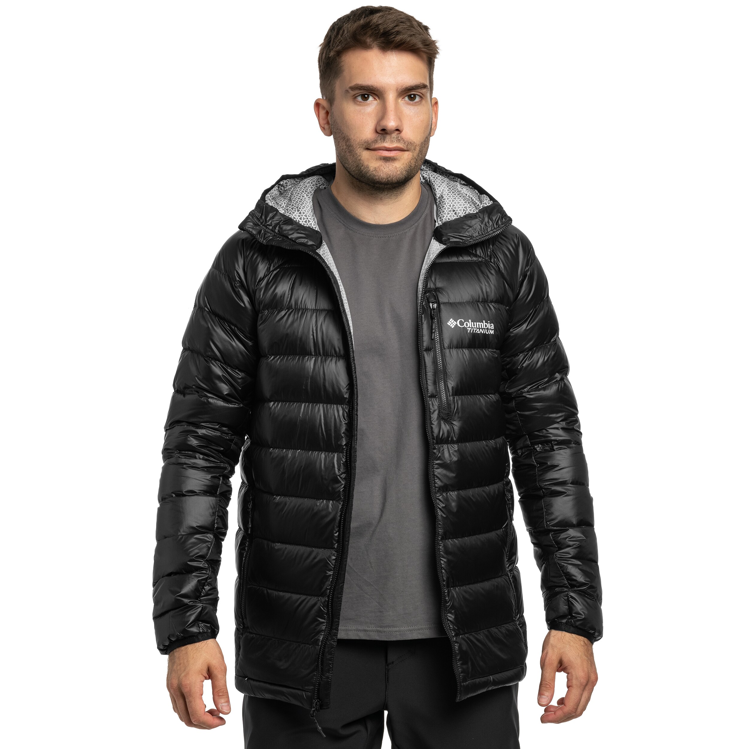 Kurtka Columbia Arctic Crest Down Hooded - Black