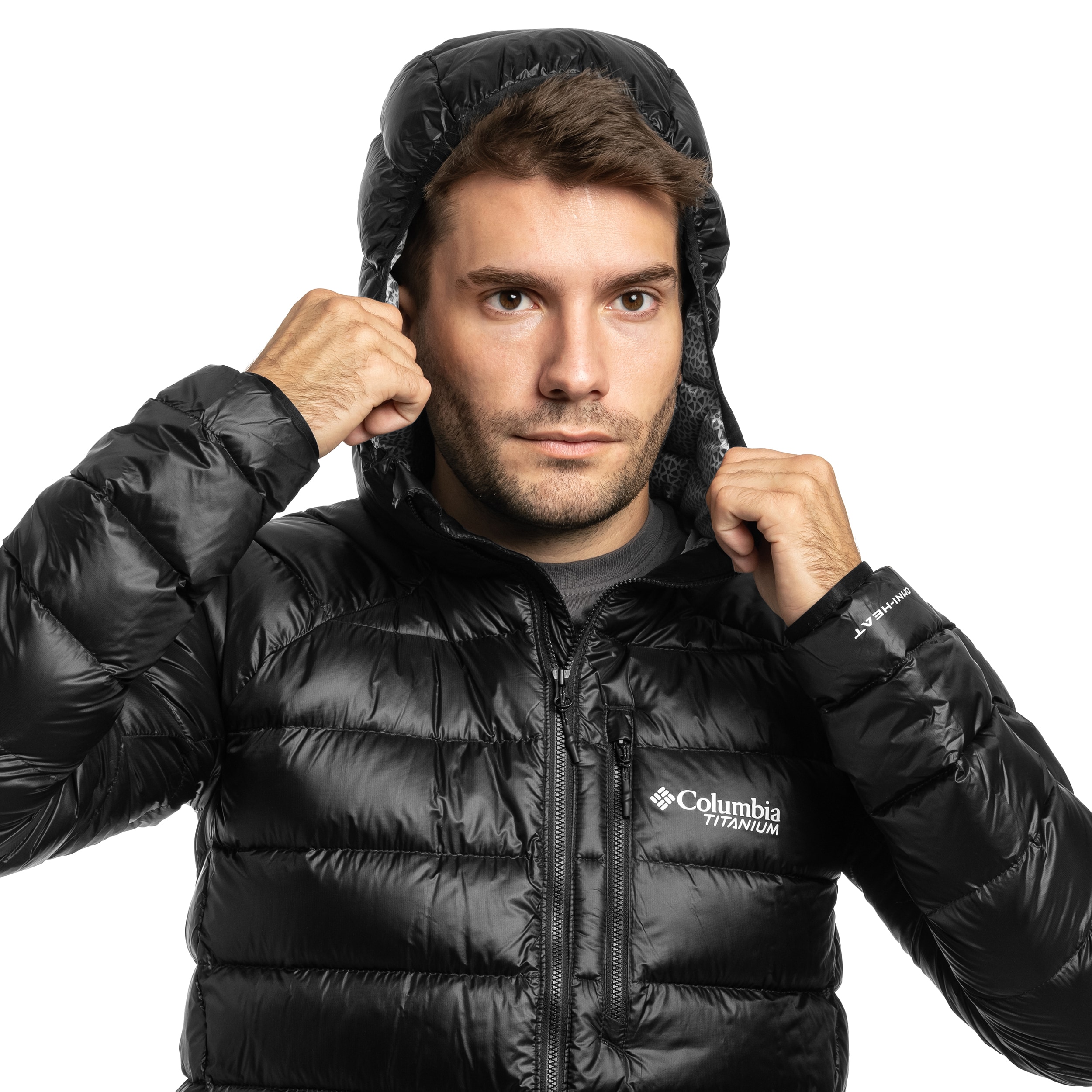 Kurtka Columbia Arctic Crest Down Hooded - Black