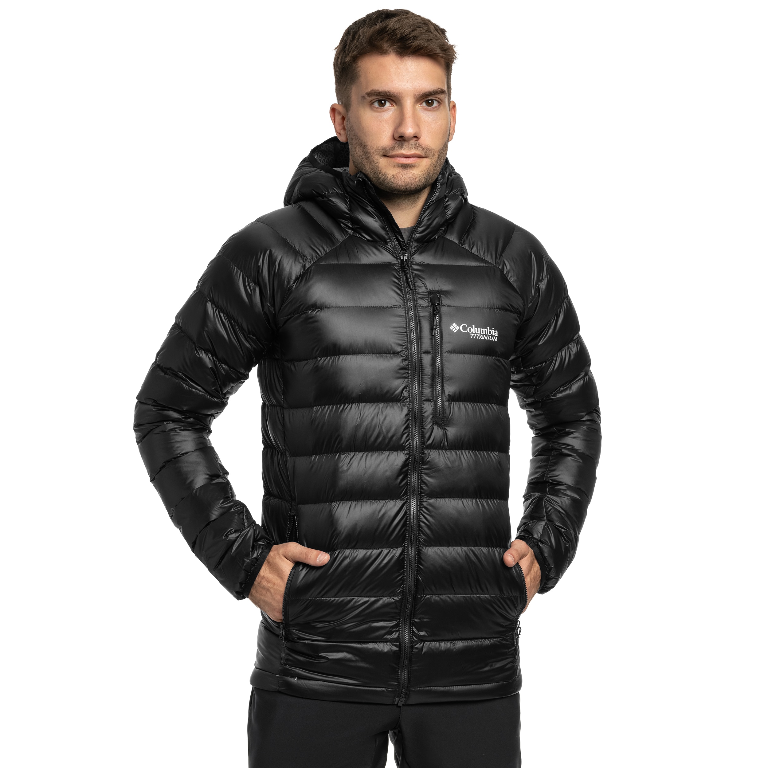 Kurtka Columbia Arctic Crest Down Hooded - Black