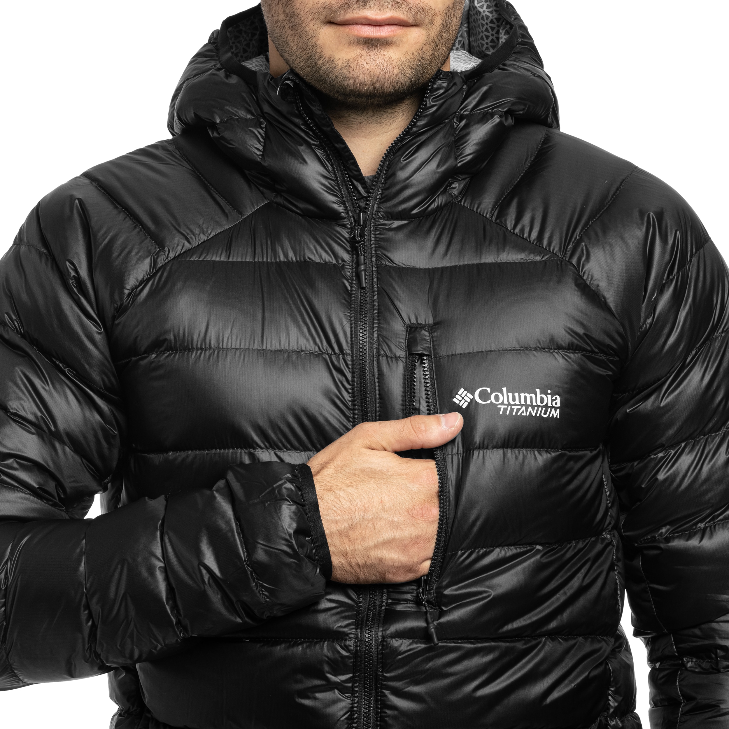 Kurtka Columbia Arctic Crest Down Hooded - Black