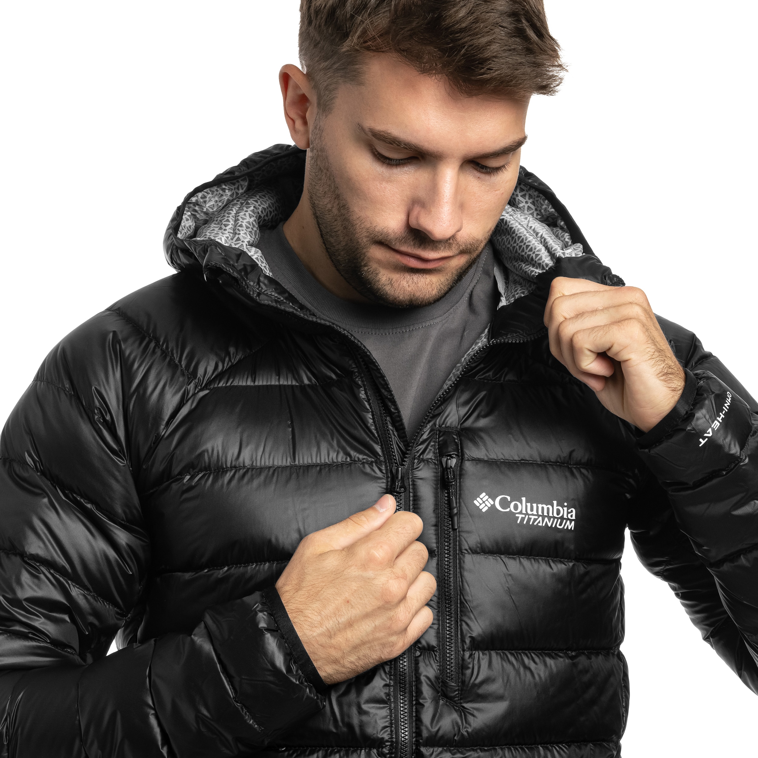Kurtka Columbia Arctic Crest Down Hooded - Black