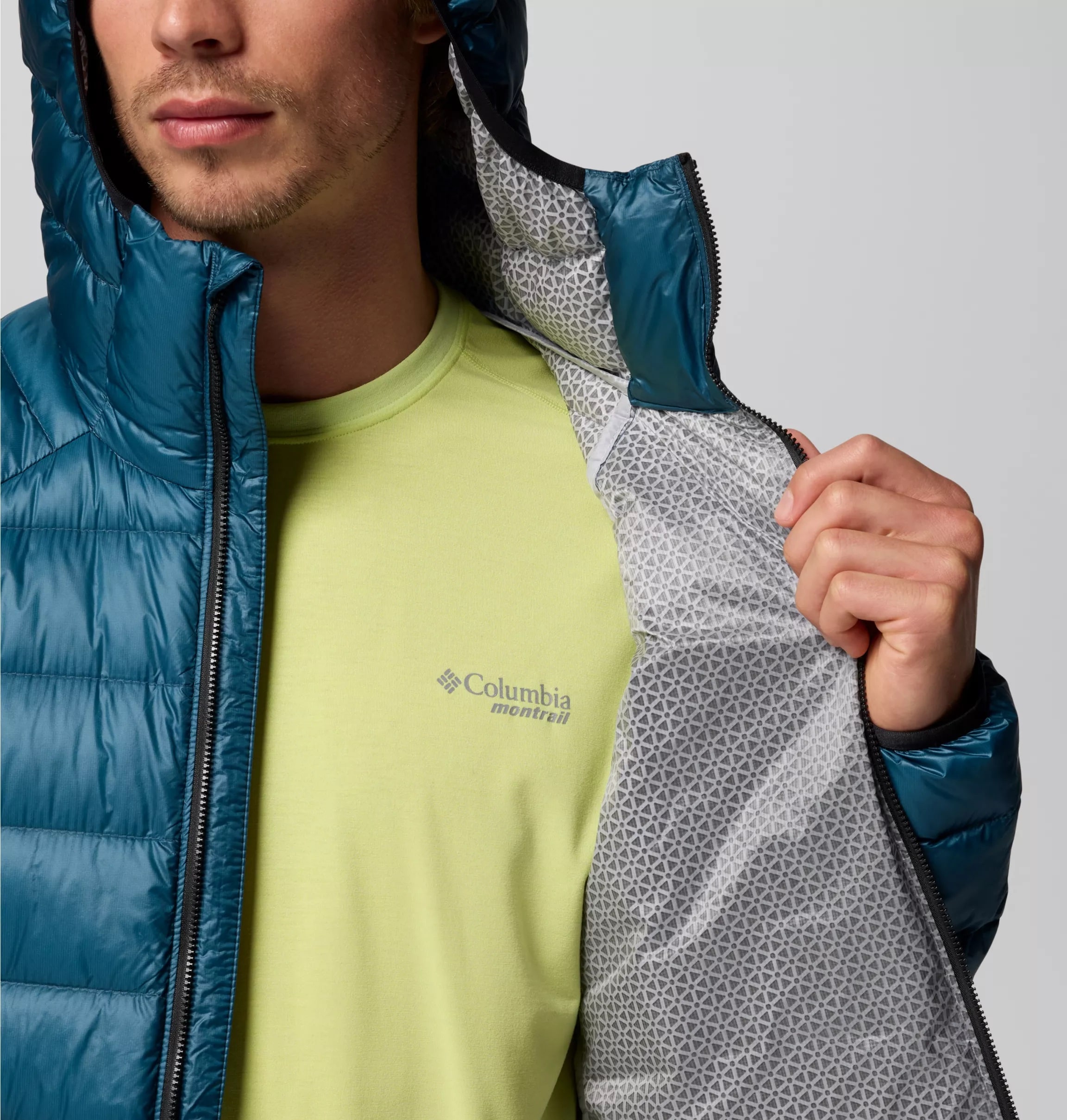 Kurtka Columbia Arctic Crest Down Hooded - Everblue