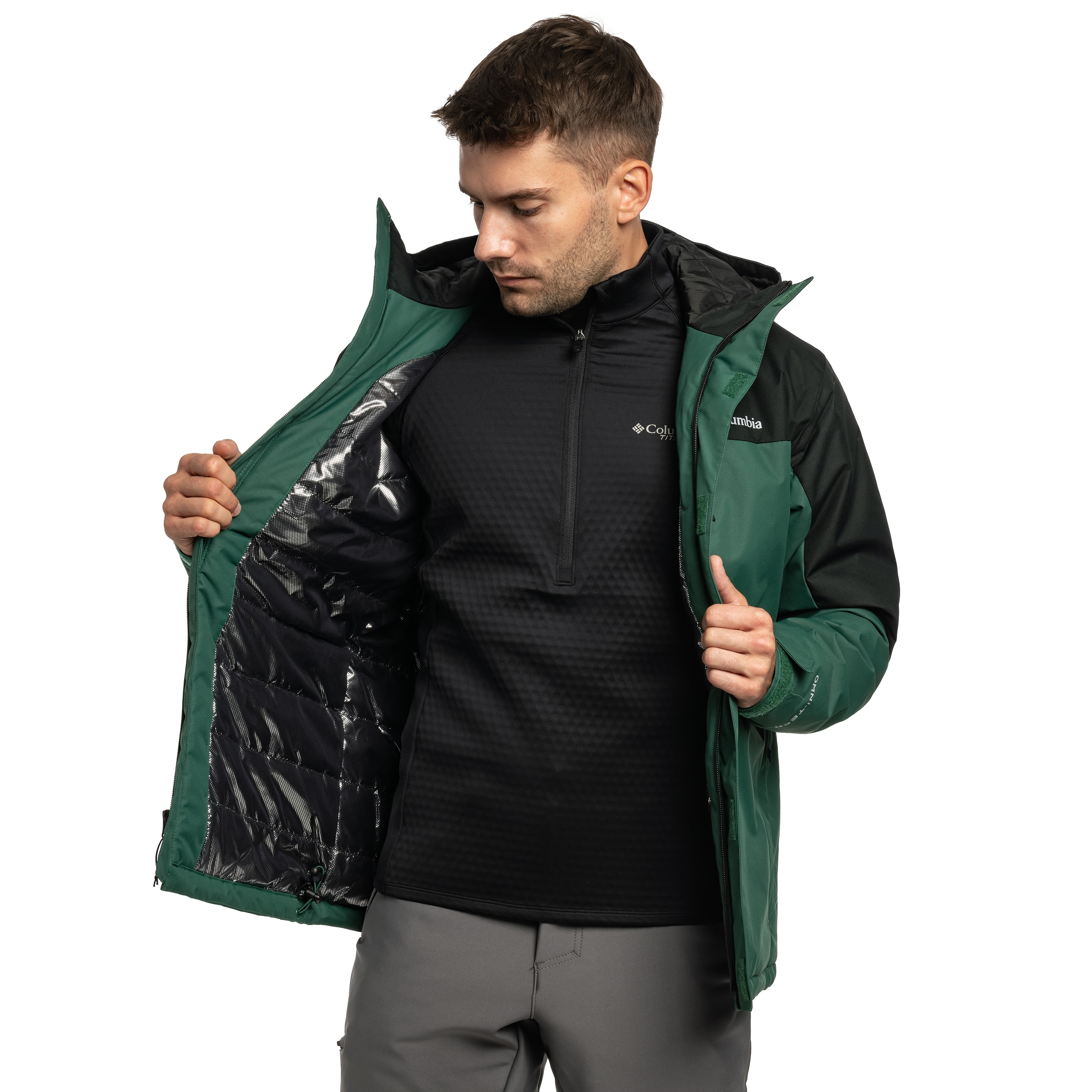 Куртка Columbia Hikebound II Insulated Waterproof Jacket - Rain Forest/Black
