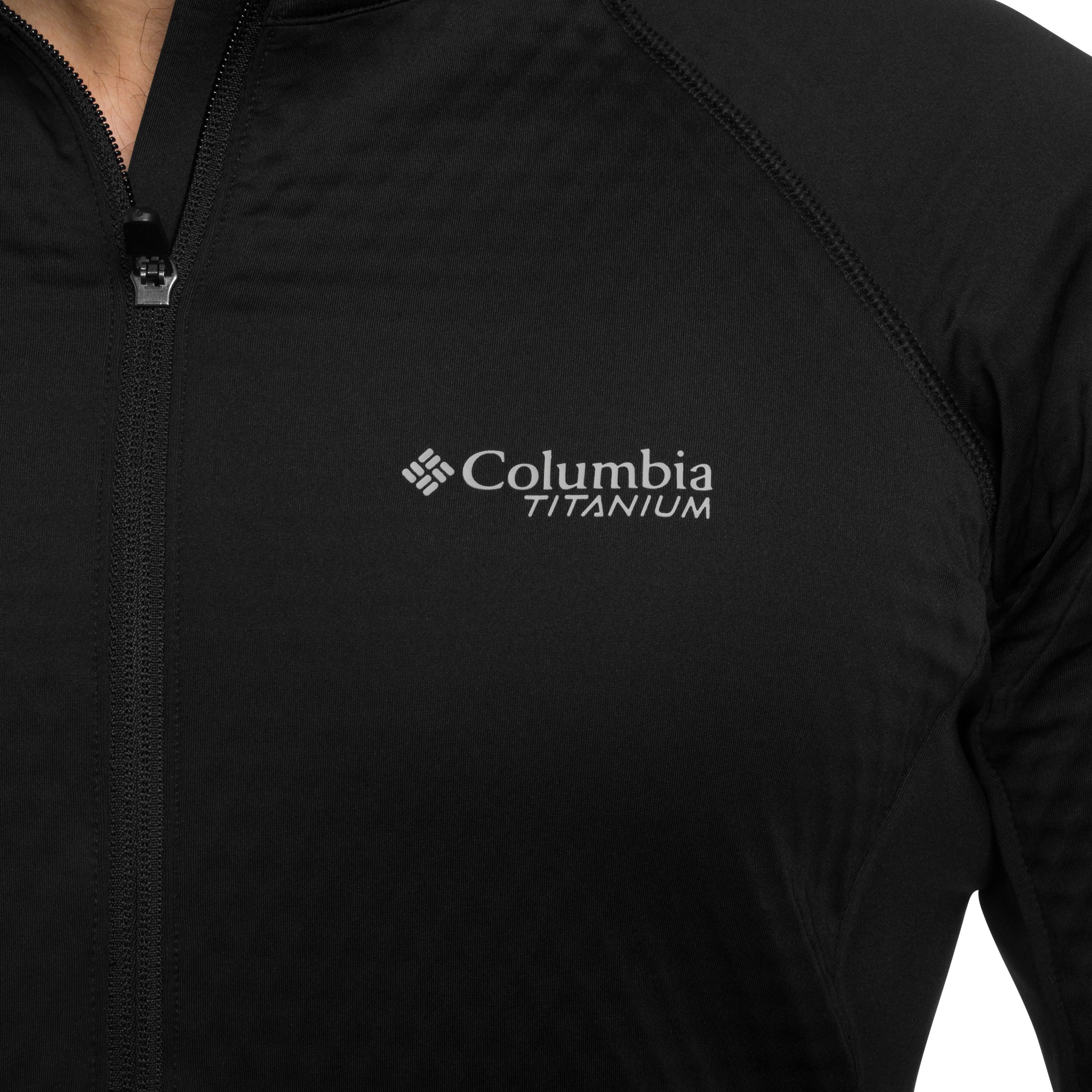 Polar Columbia Crystal Leaf Omni-Heat Helix Technical Half Zip Fleece - Black