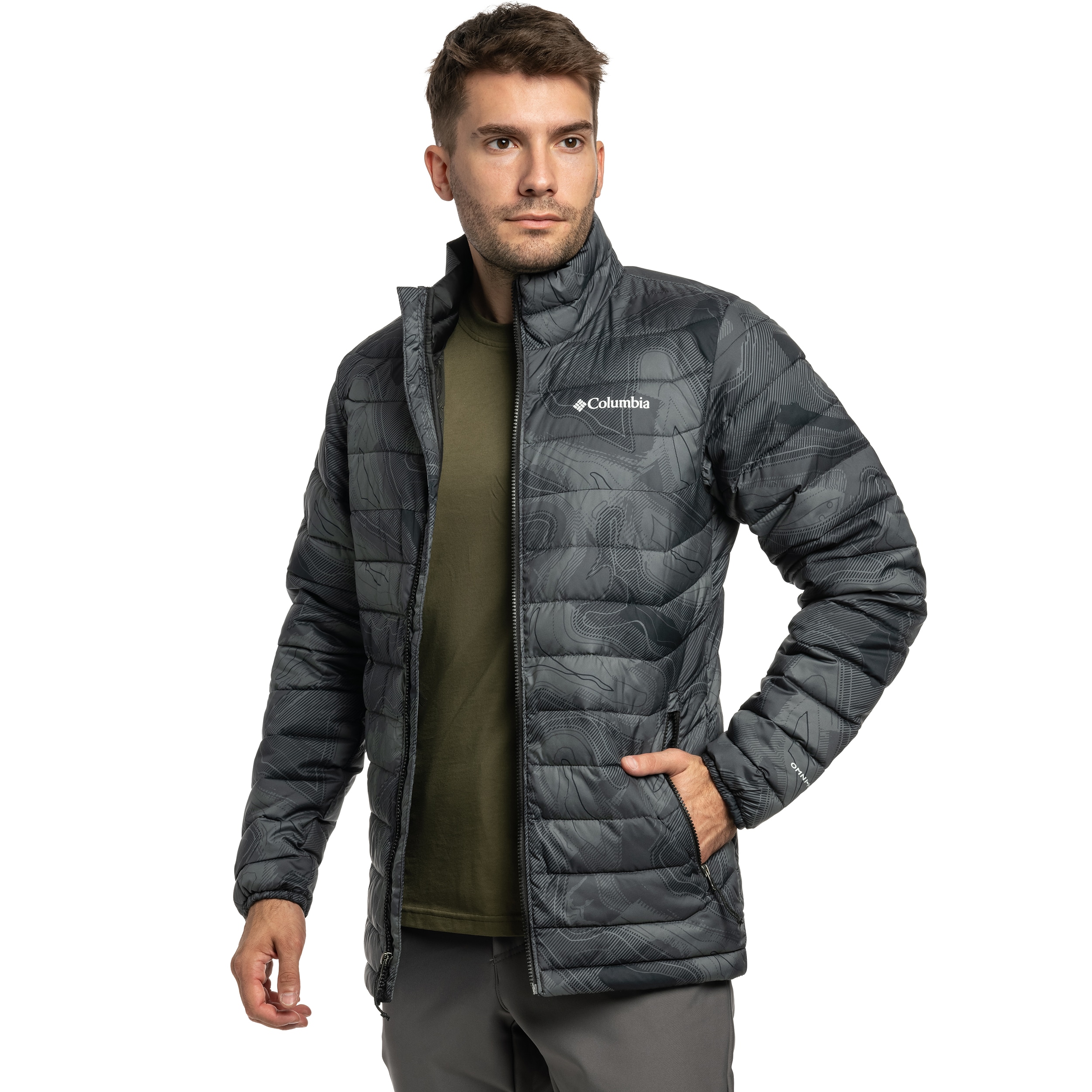 Kurtka Columbia Powder Lite II Printed - Black Topolines Print