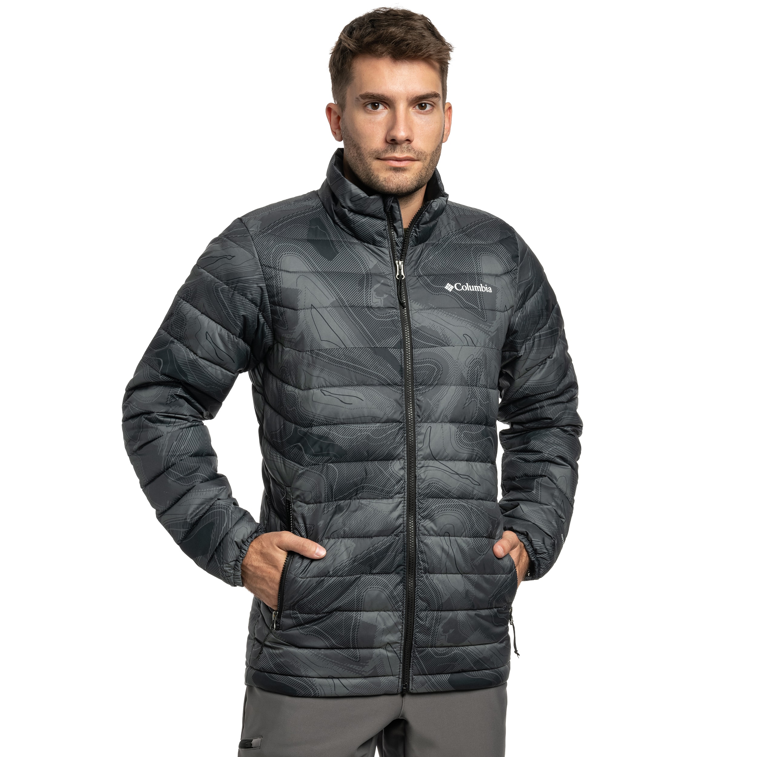 Kurtka Columbia Powder Lite II Printed - Black Topolines Print