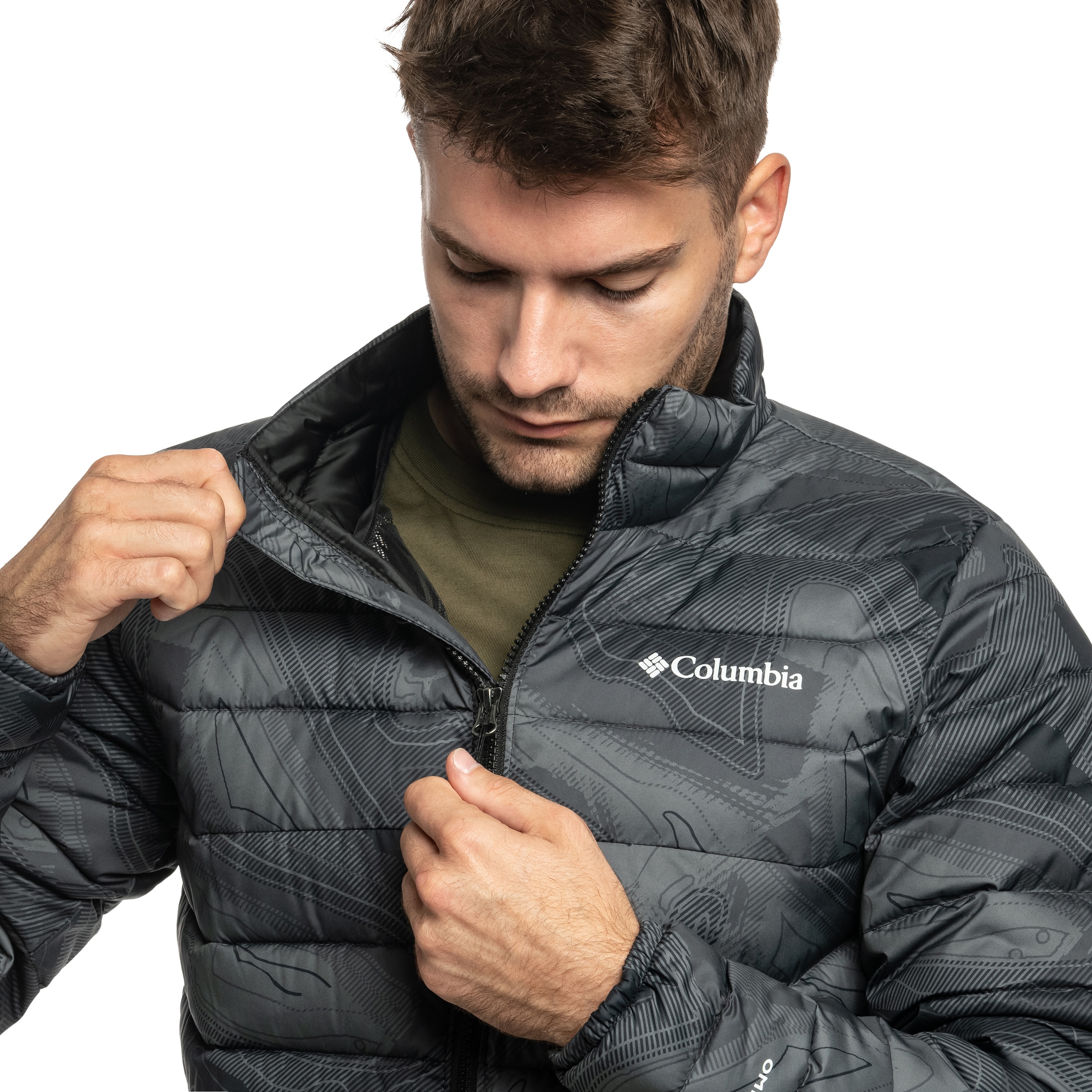 Kurtka Columbia Powder Lite II Printed - Black Topolines Print