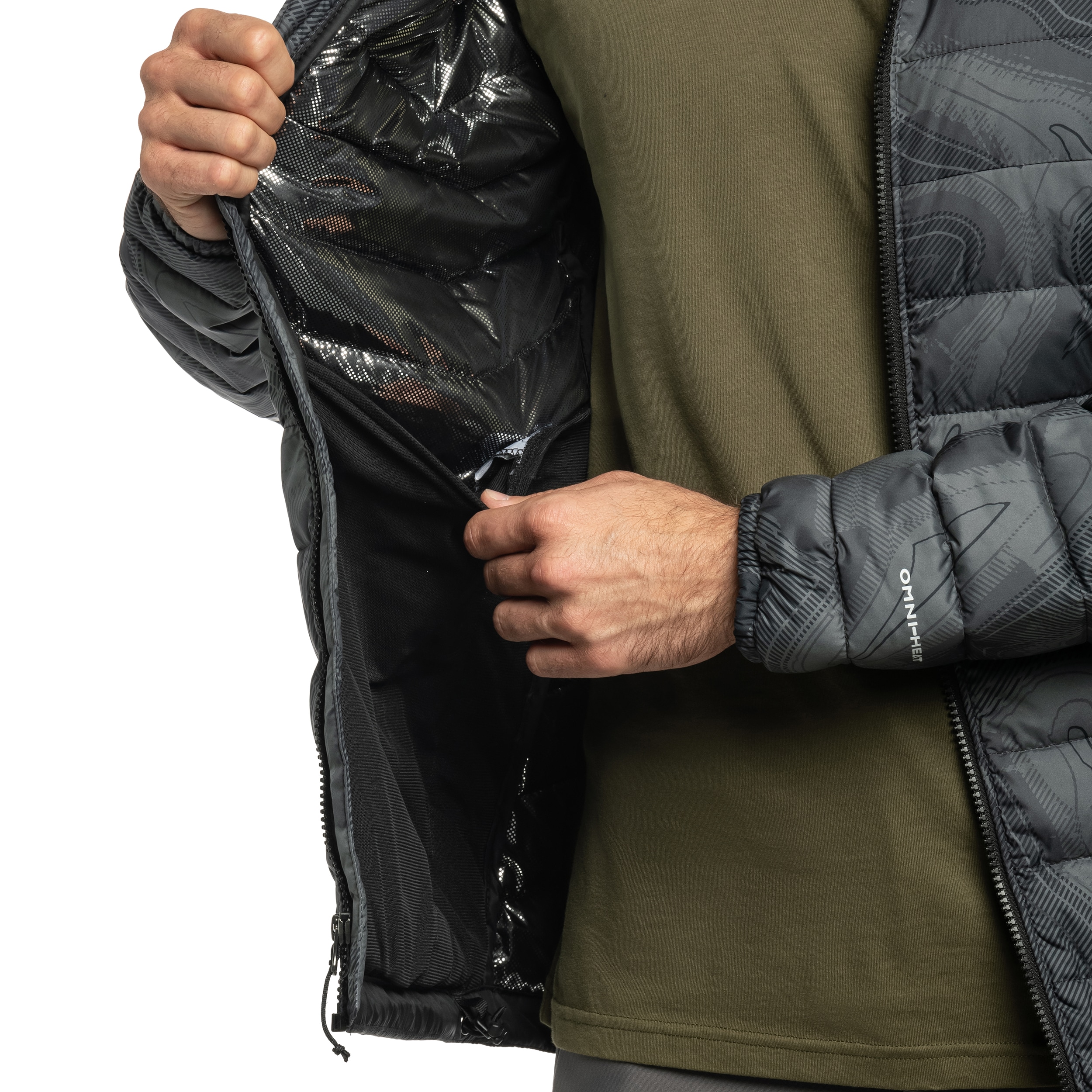 Kurtka Columbia Powder Lite II Printed - Black Topolines Print