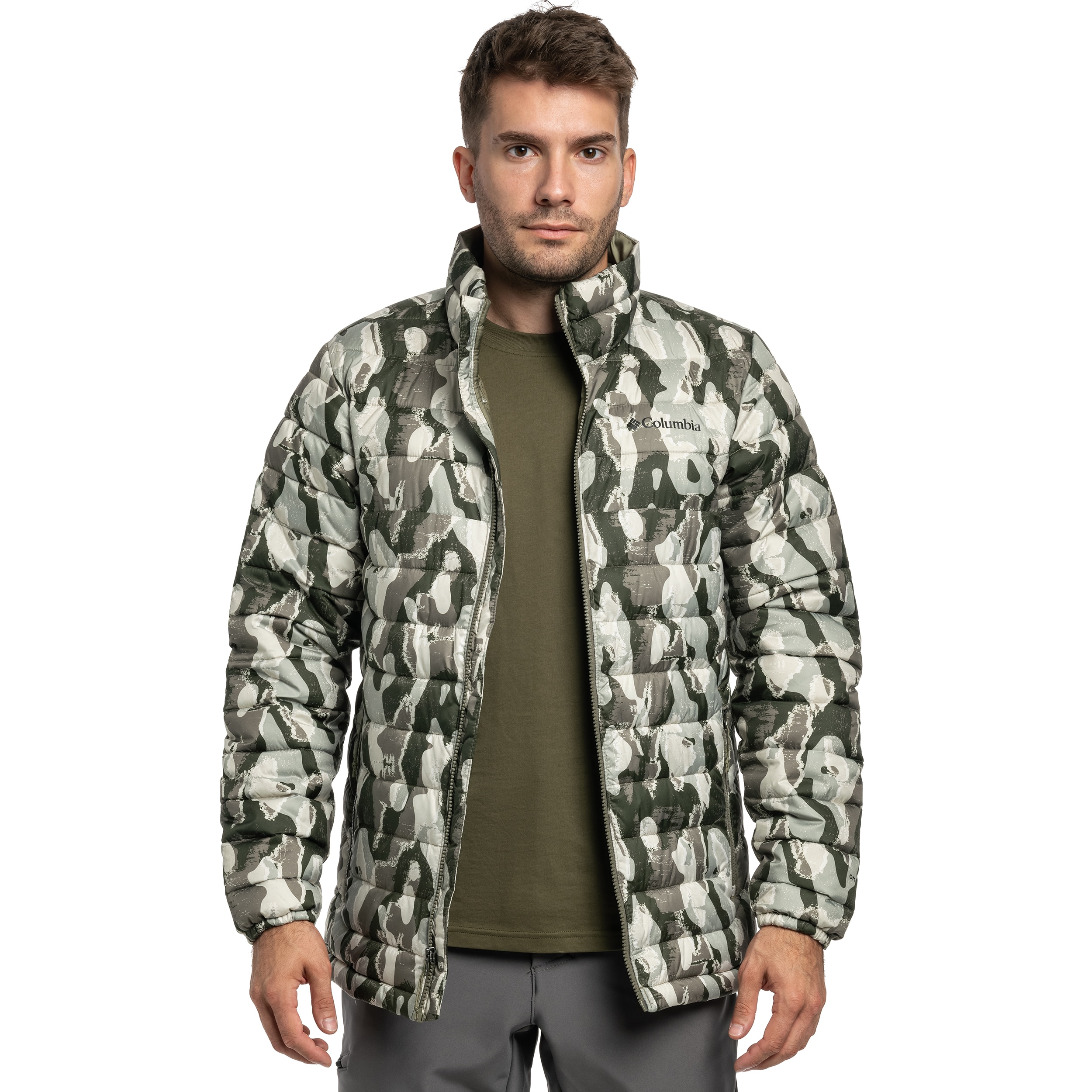 Куртка Columbia Powder Lite II Printed - Stone Green Treebark Print