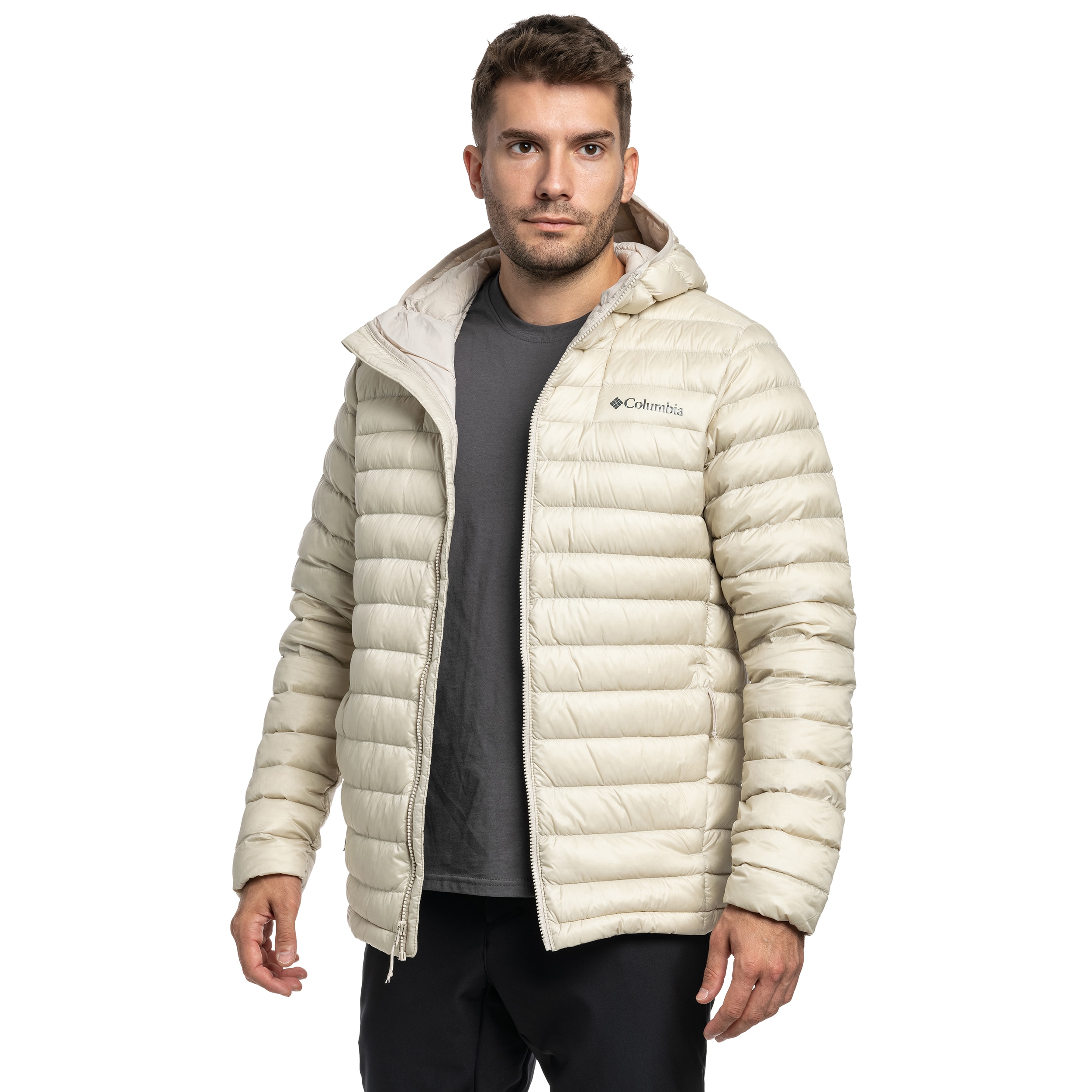 Kurtka Columbia Corelite Down Hooded - Dark Stone