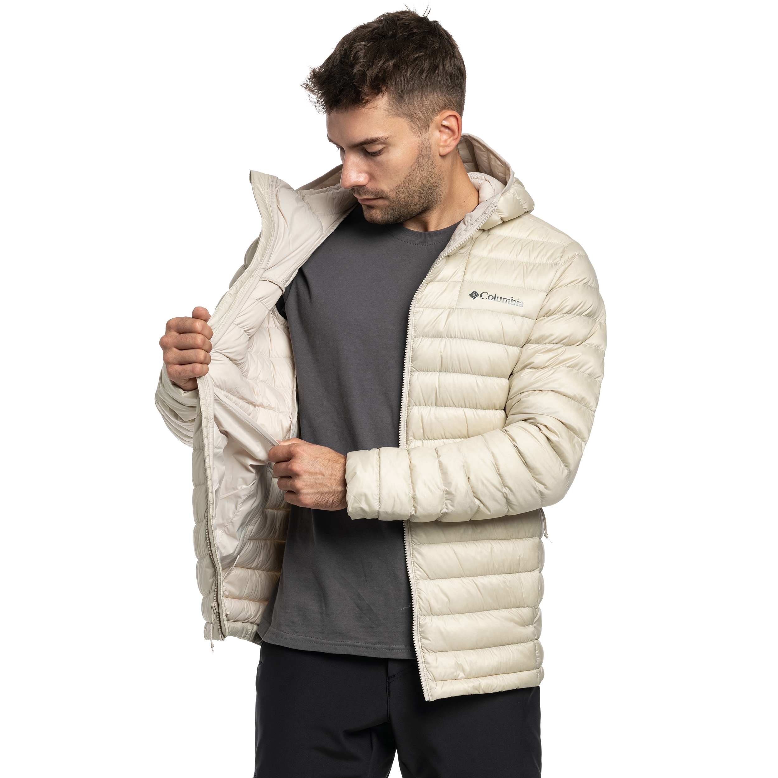 Kurtka Columbia Corelite Down Hooded - Dark Stone