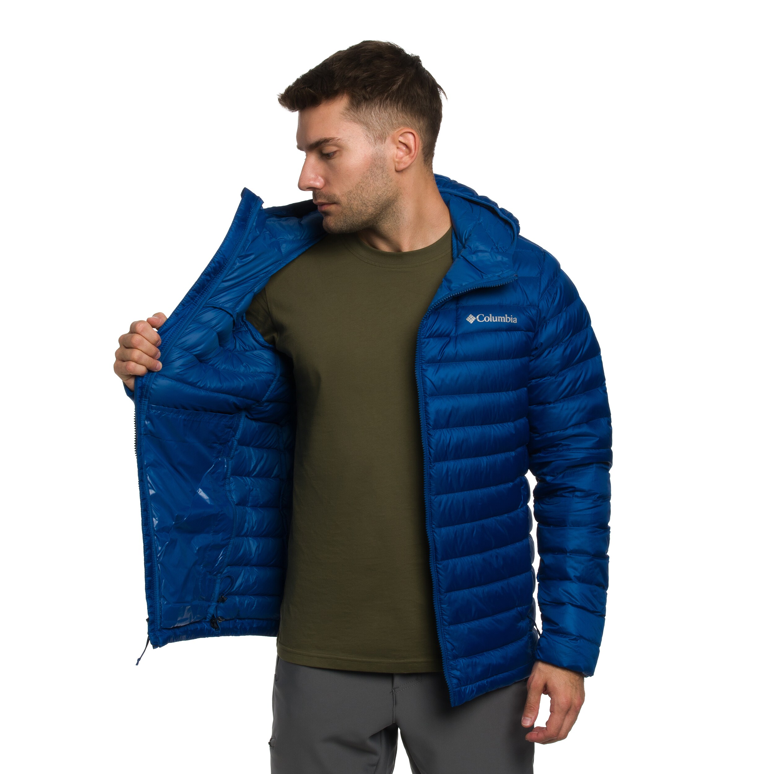 Куртка Columbia Corelite Down Hooded - Mountain Blue