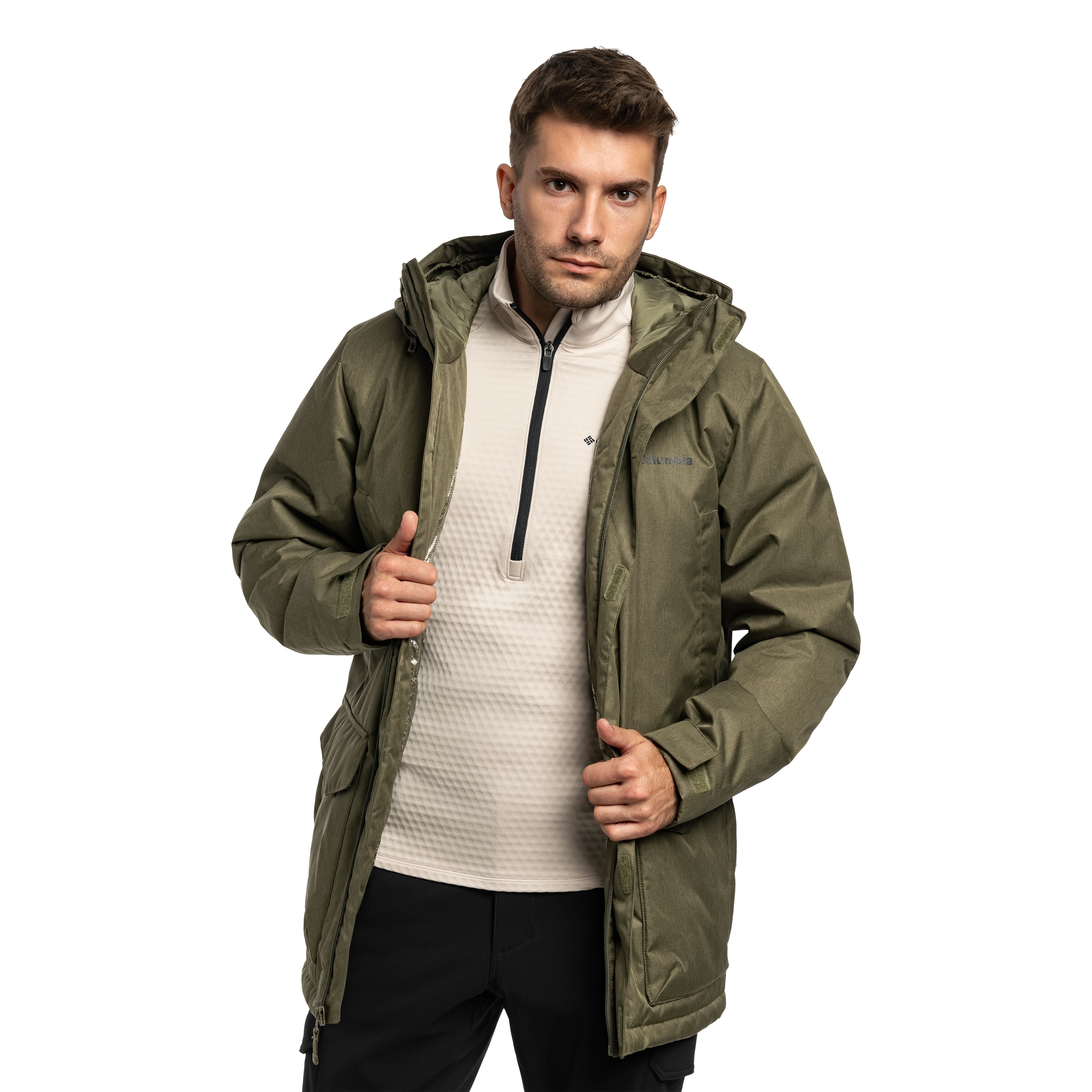 Kurtka Columbia Pines Lake Parka - Stone Green
