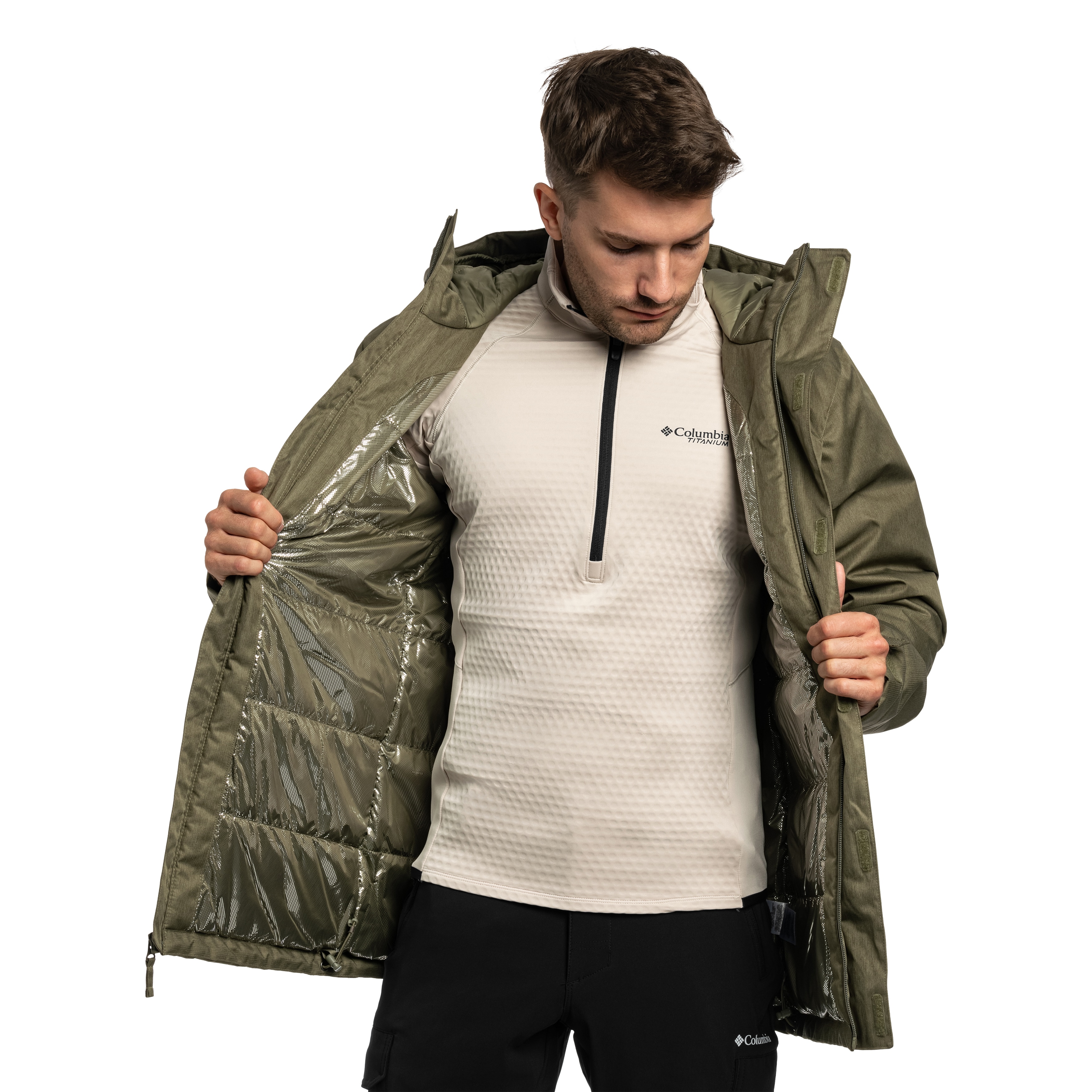 Kurtka Columbia Pines Lake Parka - Stone Green