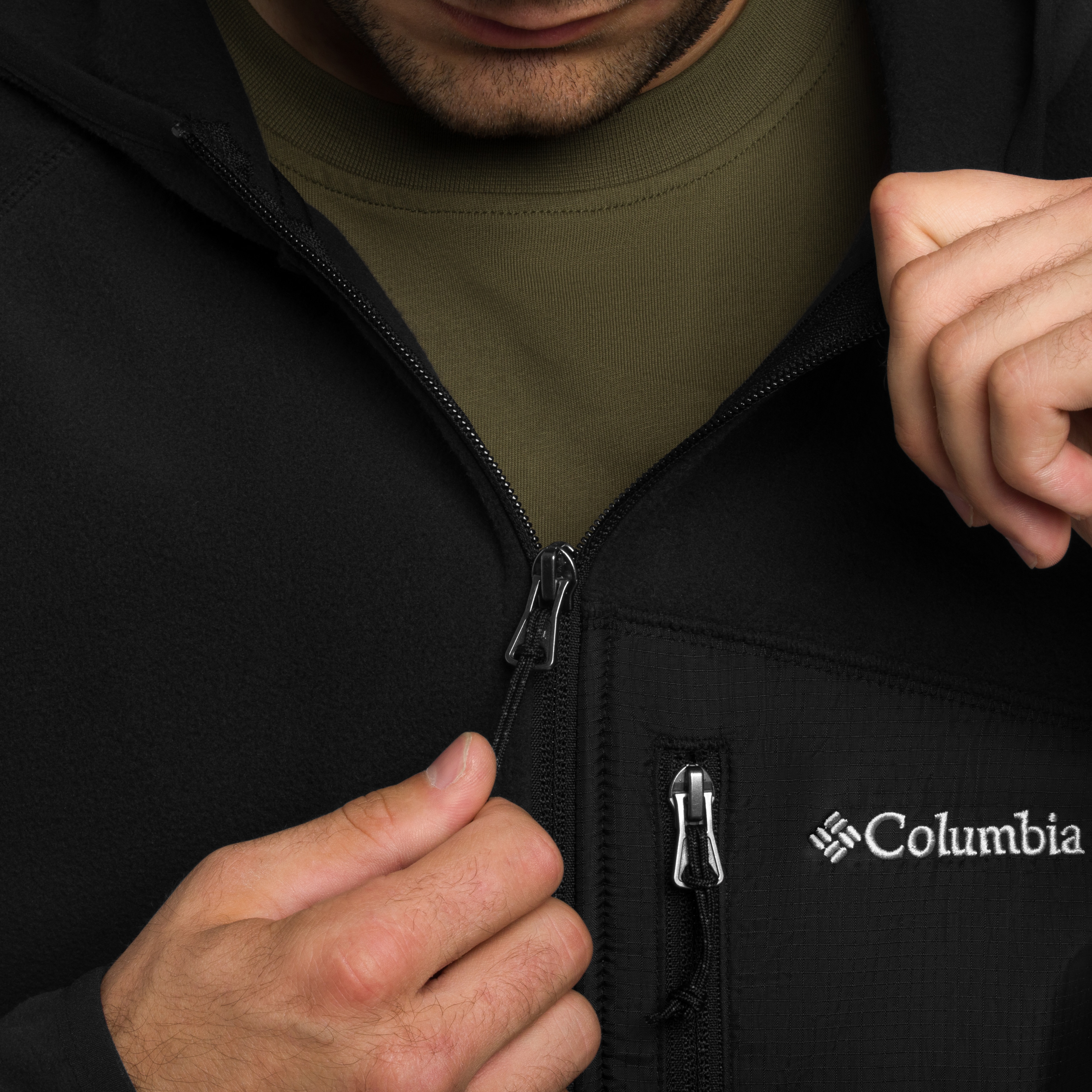 Polar Columbia Fast Trek Overlay Hooded - Black