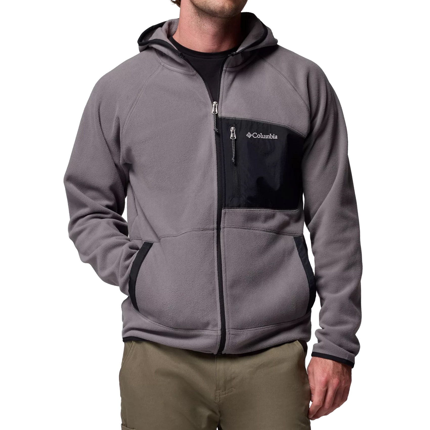 Polar Columbia Fast Trek Overlay Hooded - City Grey/Black