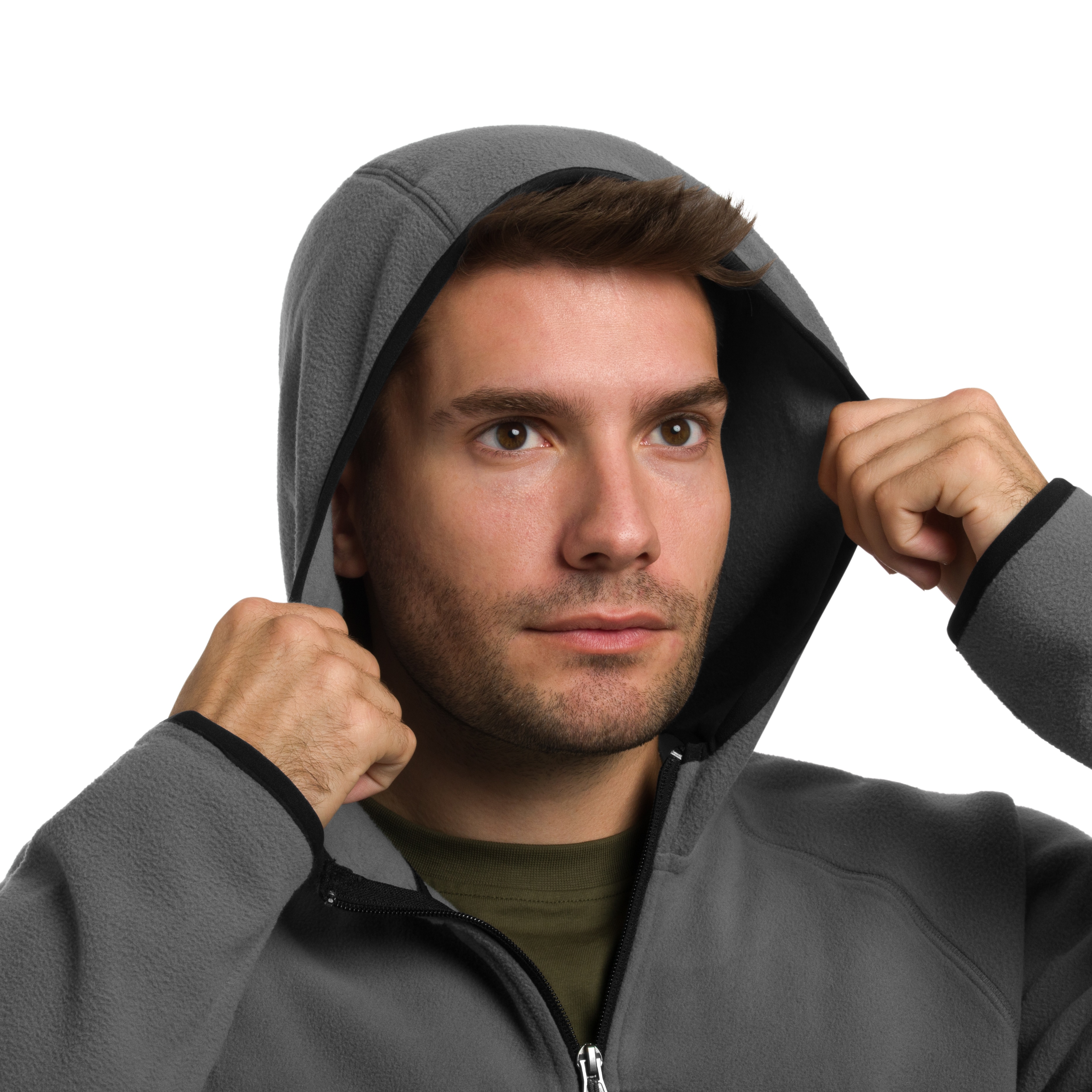 Polar Columbia Fast Trek Overlay Hooded - City Grey/Black