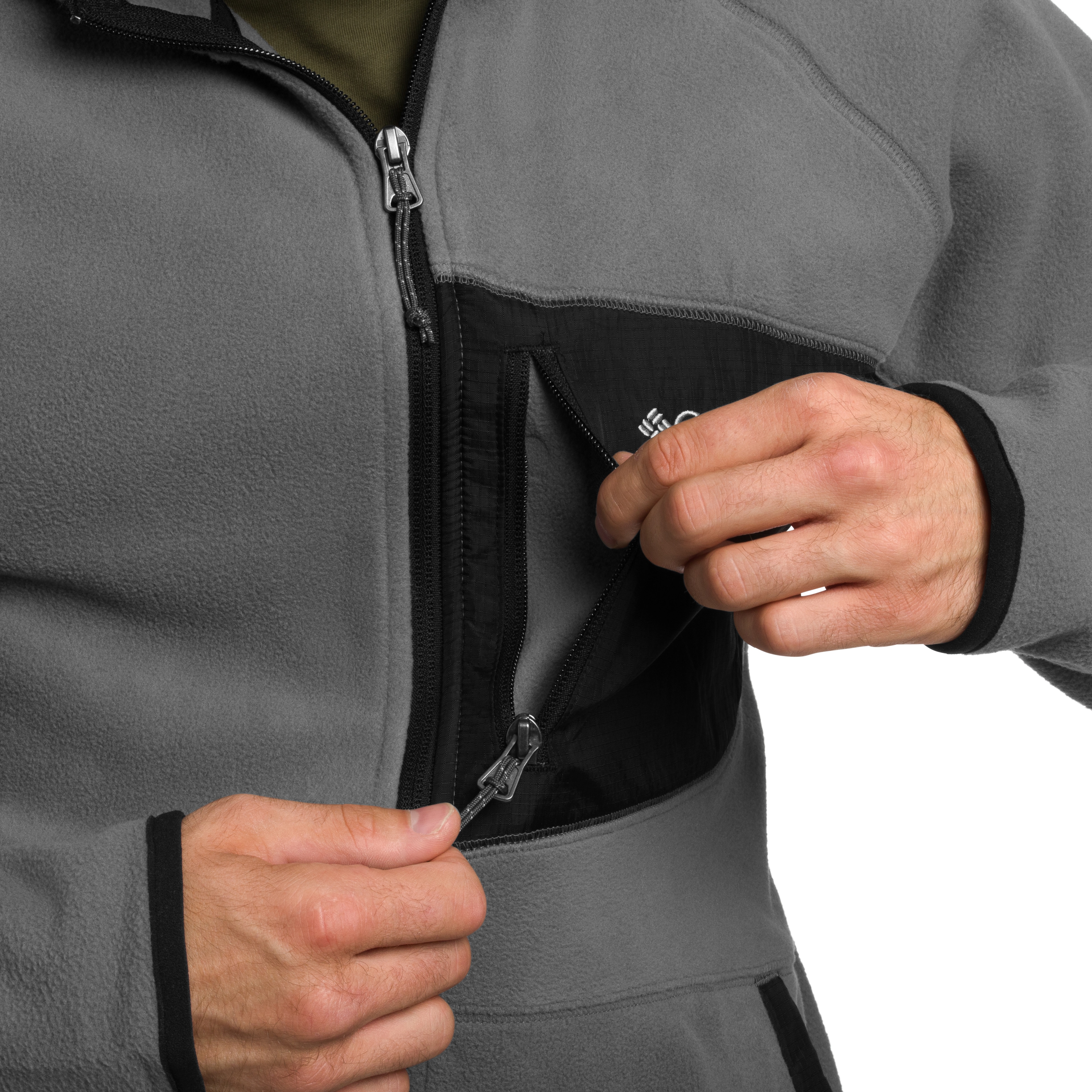 Polar Columbia Fast Trek Overlay Hooded - City Grey/Black