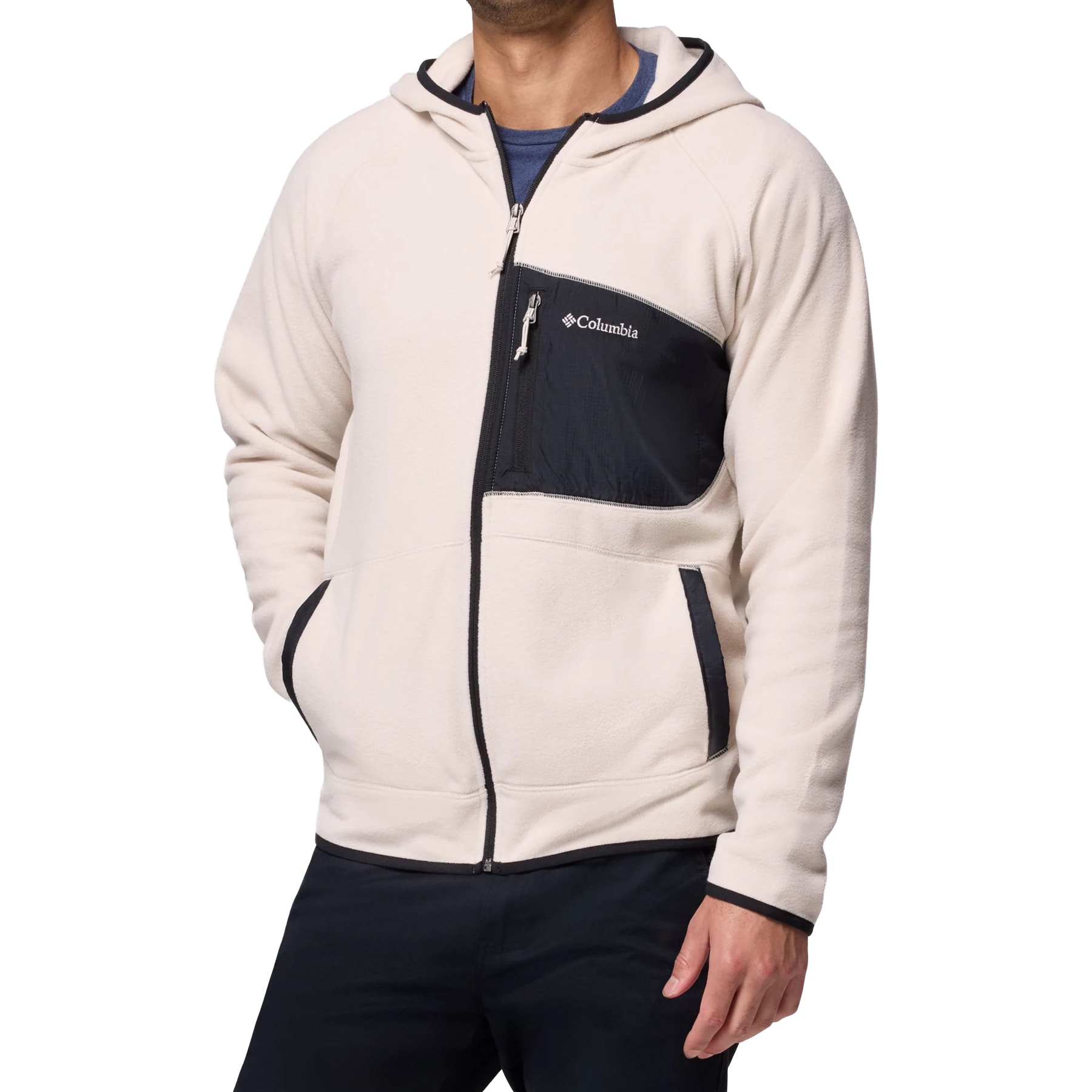 Polar Columbia Fast Trek Overlay Hooded - Dark Stone/Black