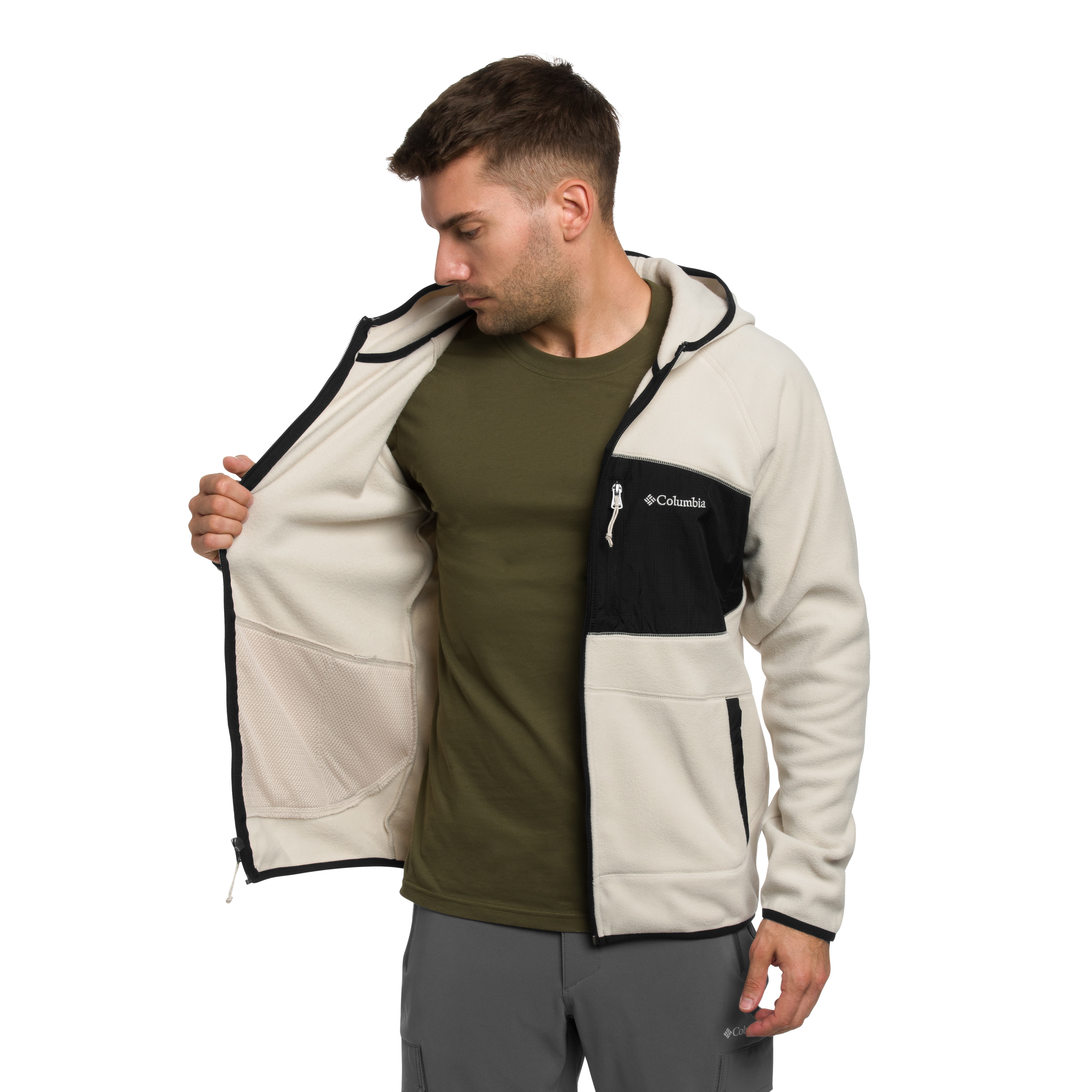 Polar Columbia Fast Trek Overlay Hooded - Dark Stone/Black