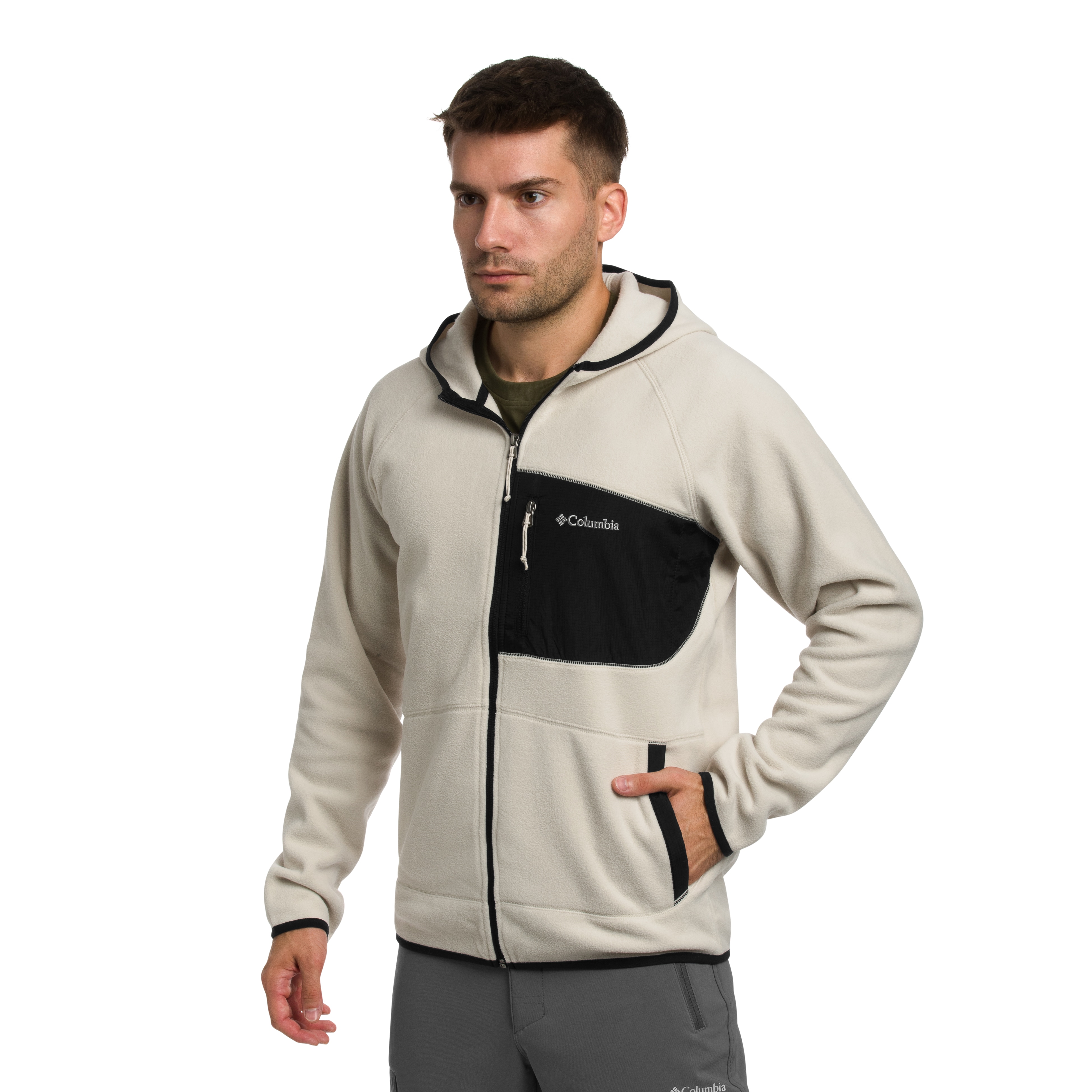 Polar Columbia Fast Trek Overlay Hooded - Dark Stone/Black