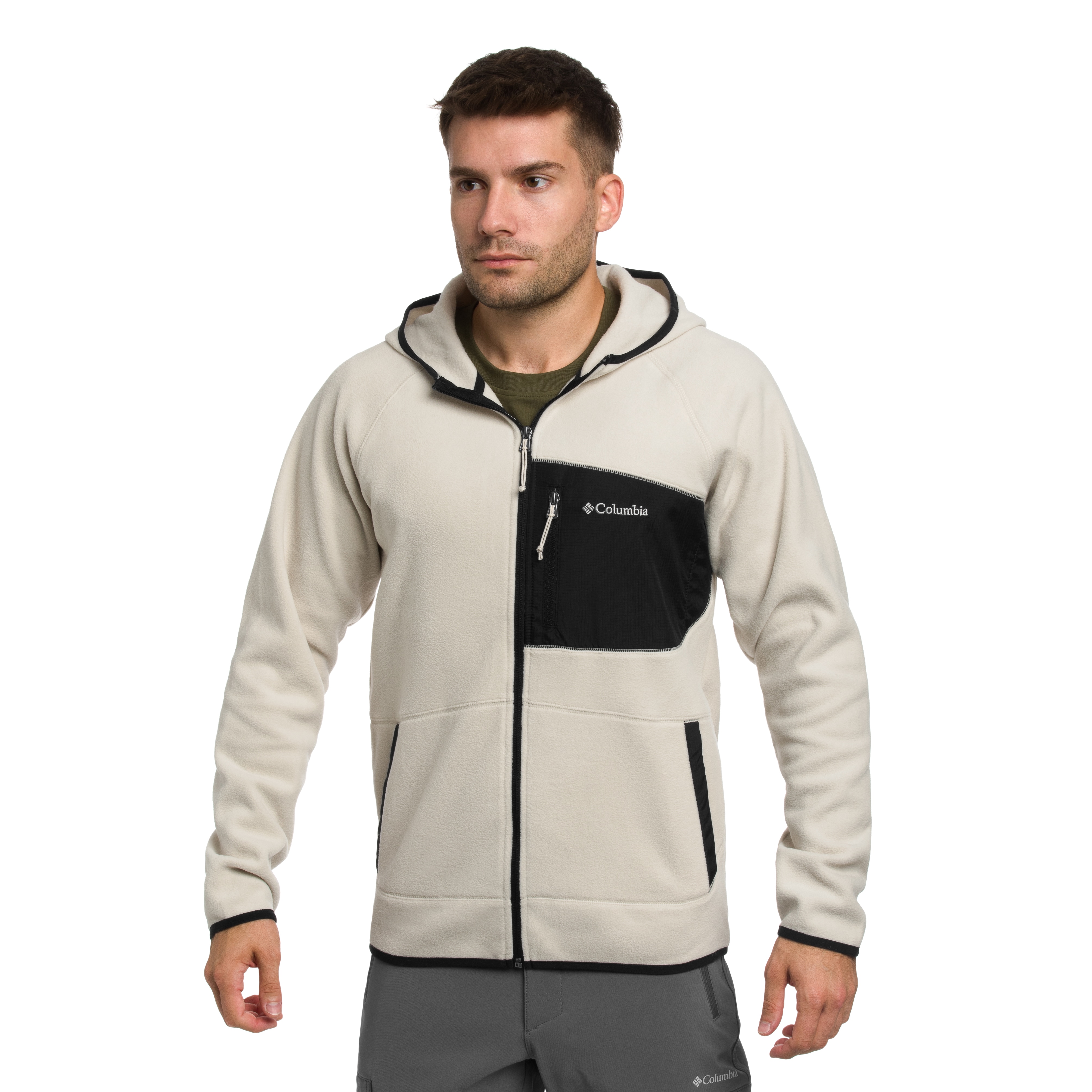 Polar Columbia Fast Trek Overlay Hooded - Dark Stone/Black