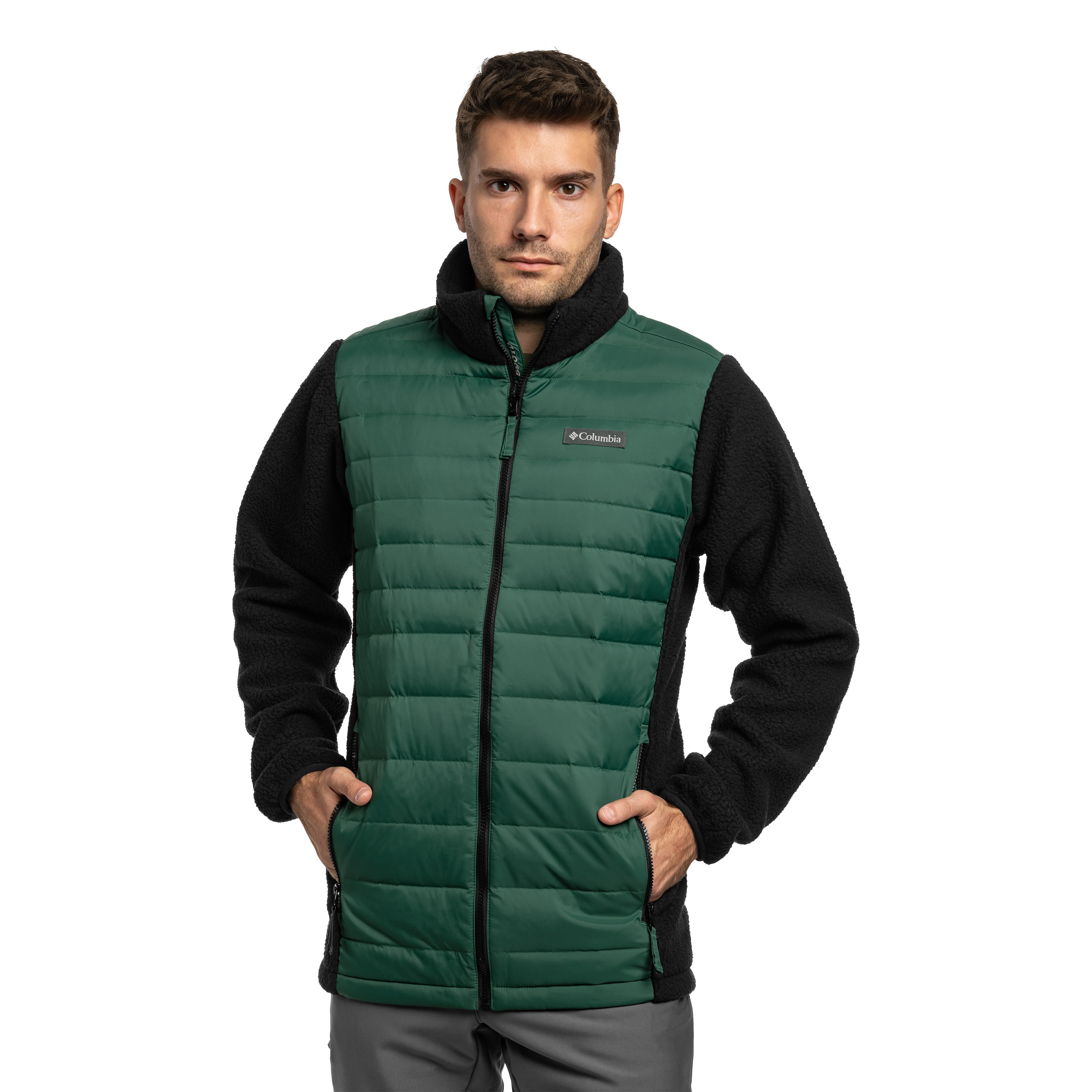Kurtka Columbia Juniper Peak Hybrid Down Jacket - Rain Forest