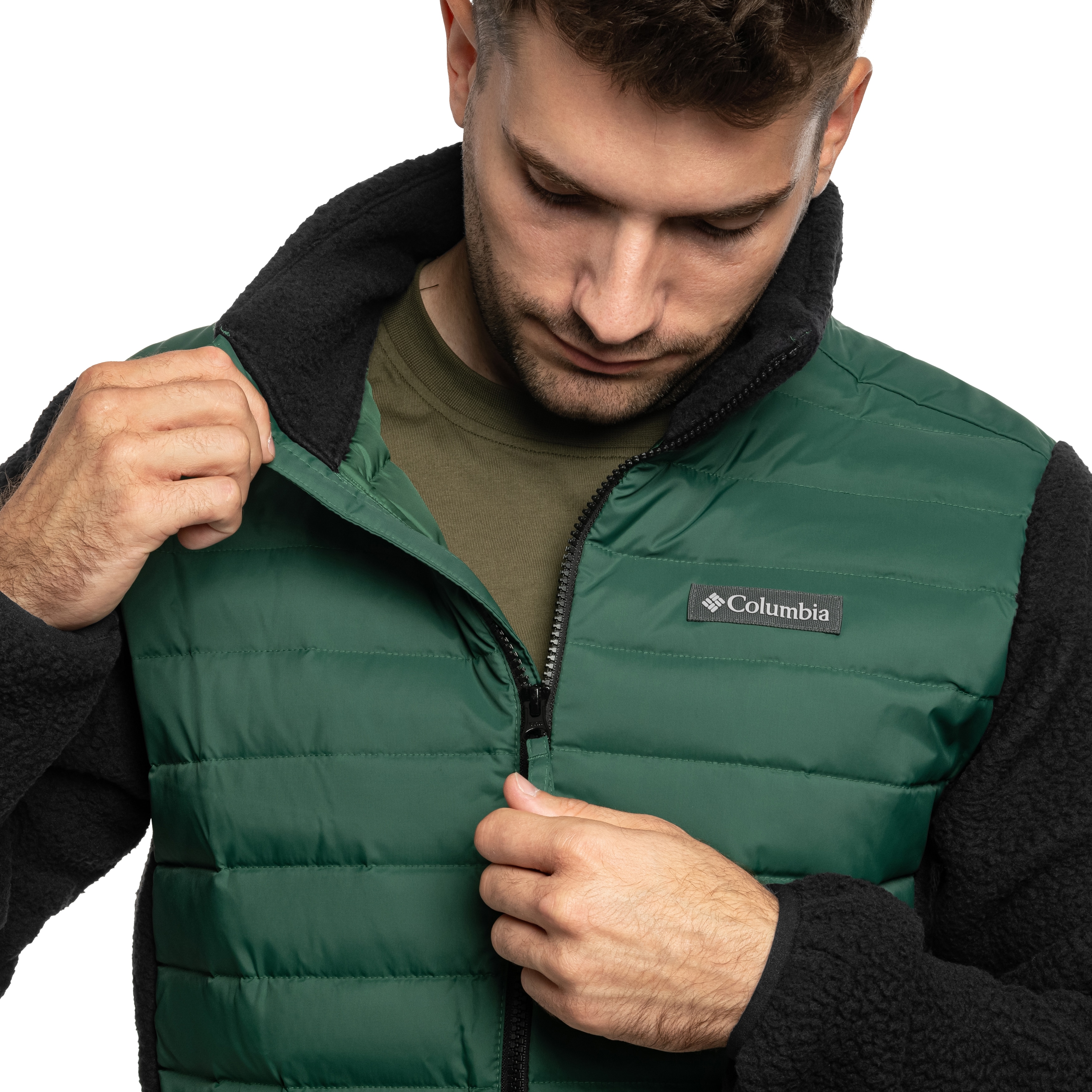 Kurtka Columbia Juniper Peak Hybrid Down Jacket - Rain Forest