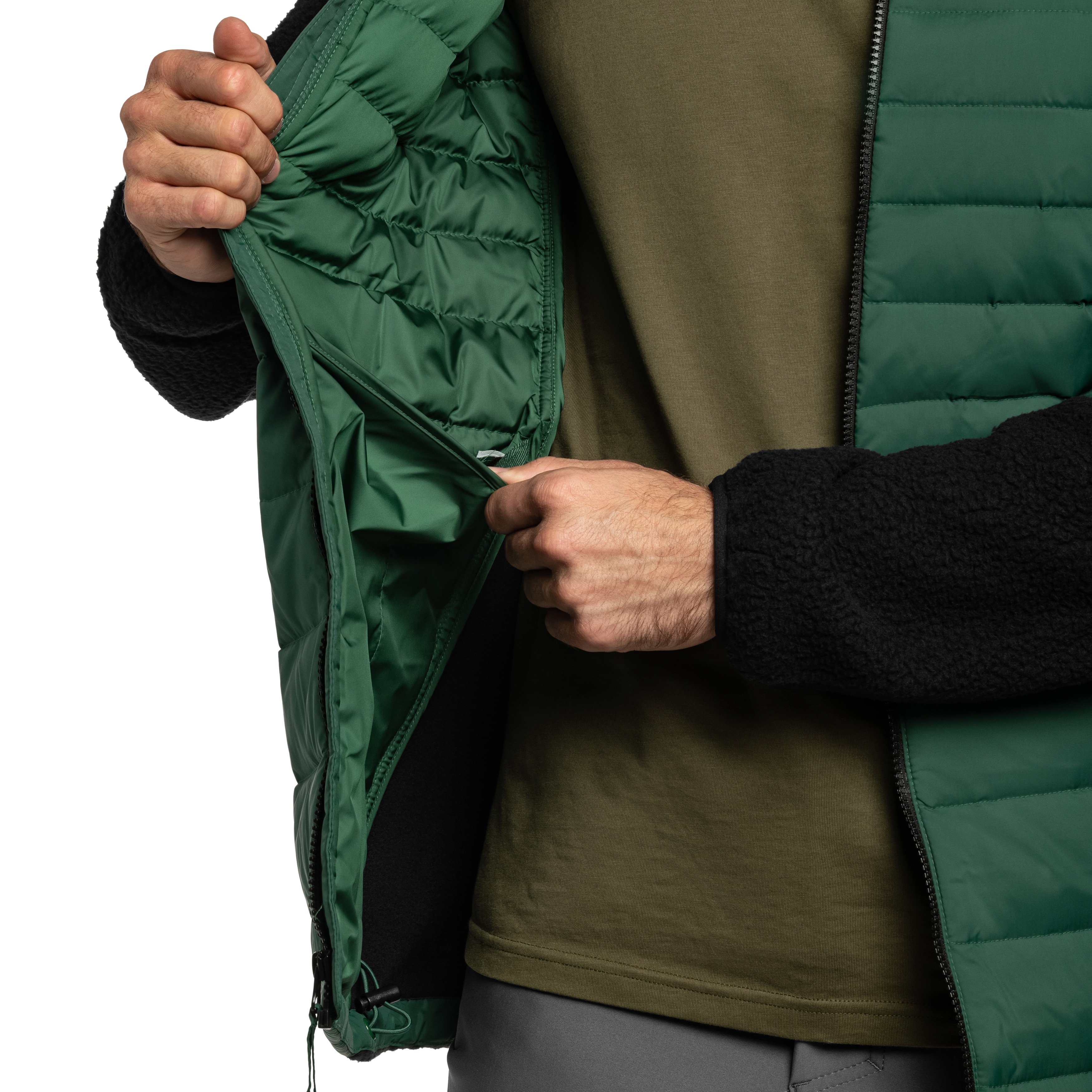 Kurtka Columbia Juniper Peak Hybrid Down Jacket - Rain Forest