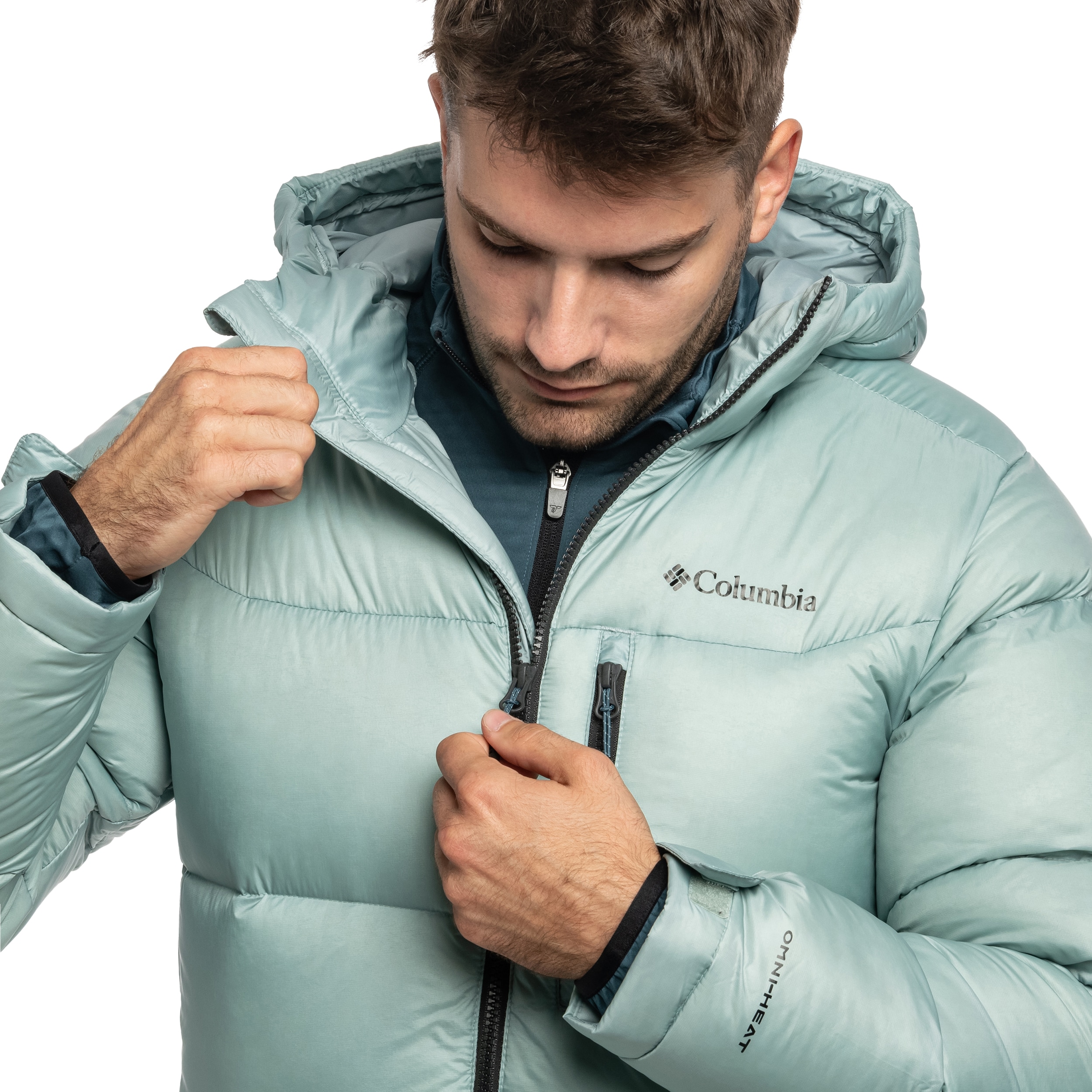 Куртка Columbia Cloudview Down Hooded Jacket - Crushed Blue