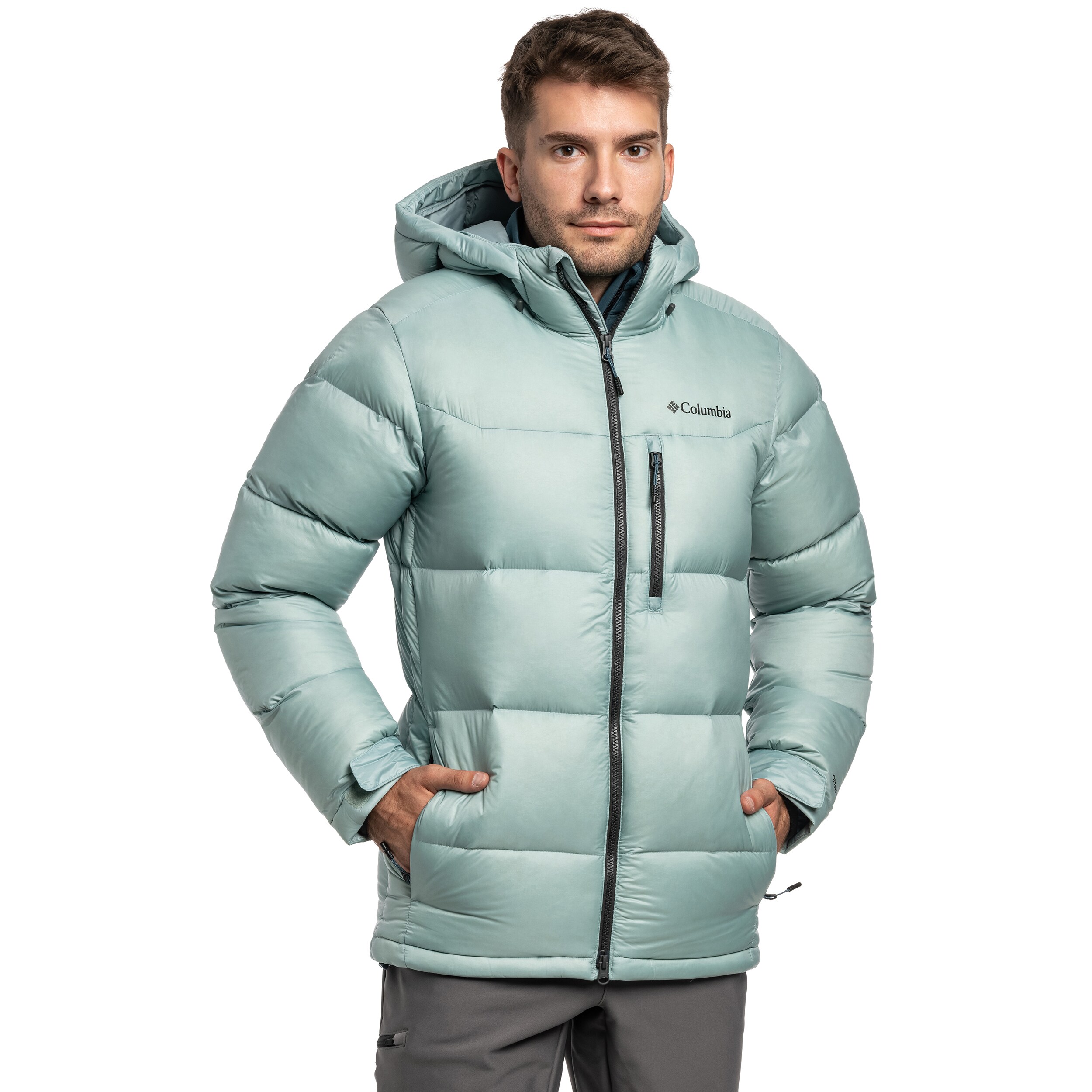 Kurtka Columbia Cloudview Down Hooded Jacket - Crushed Blue