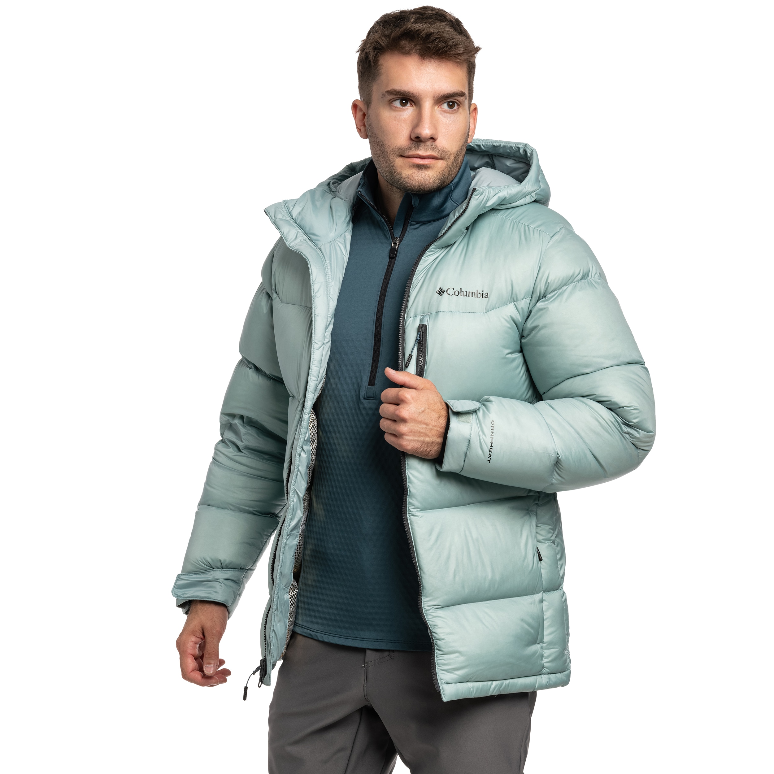 Kurtka Columbia Cloudview Down Hooded Jacket - Crushed Blue