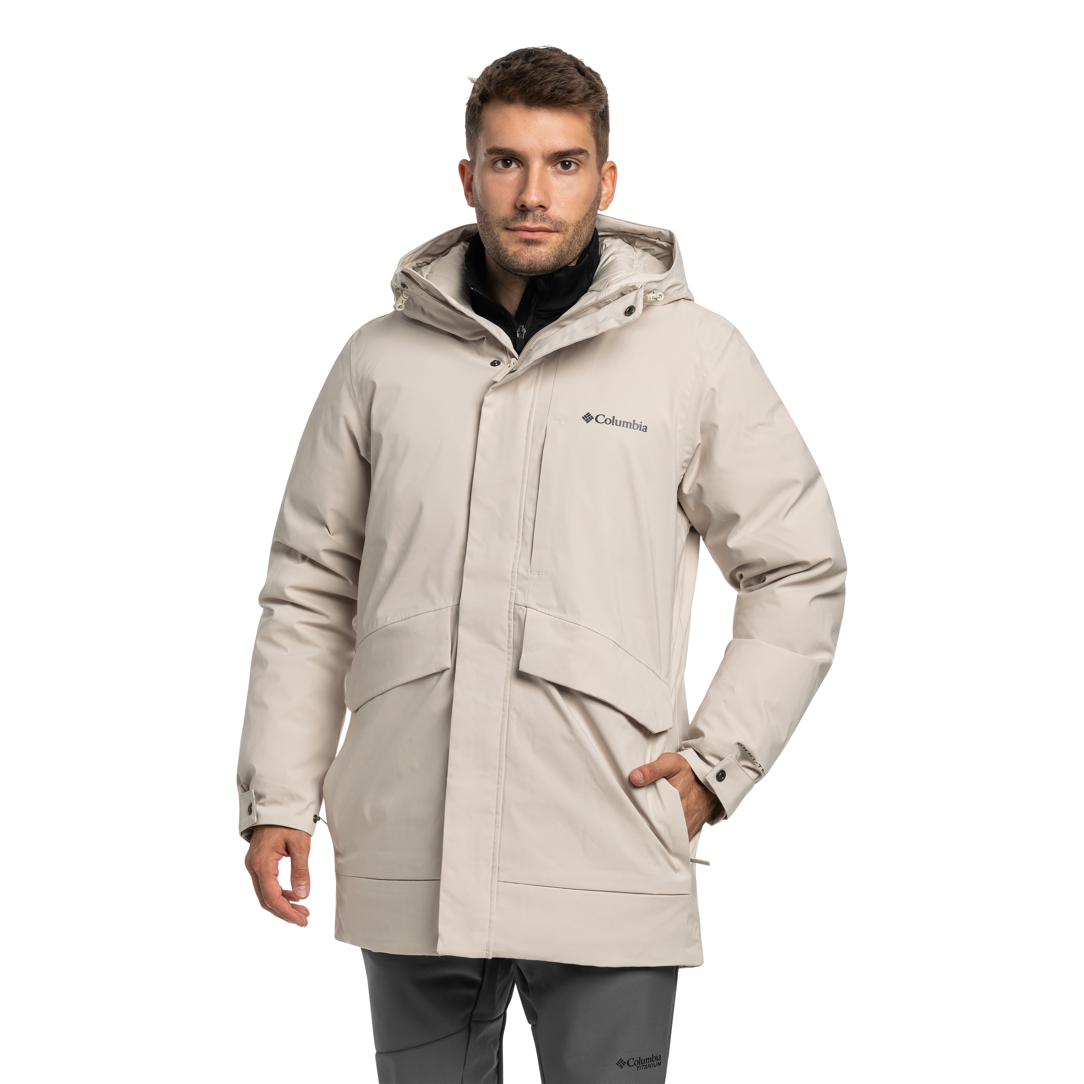 Kurtka Columbia Street Heights Waterproof Down Parka - Dark Stone