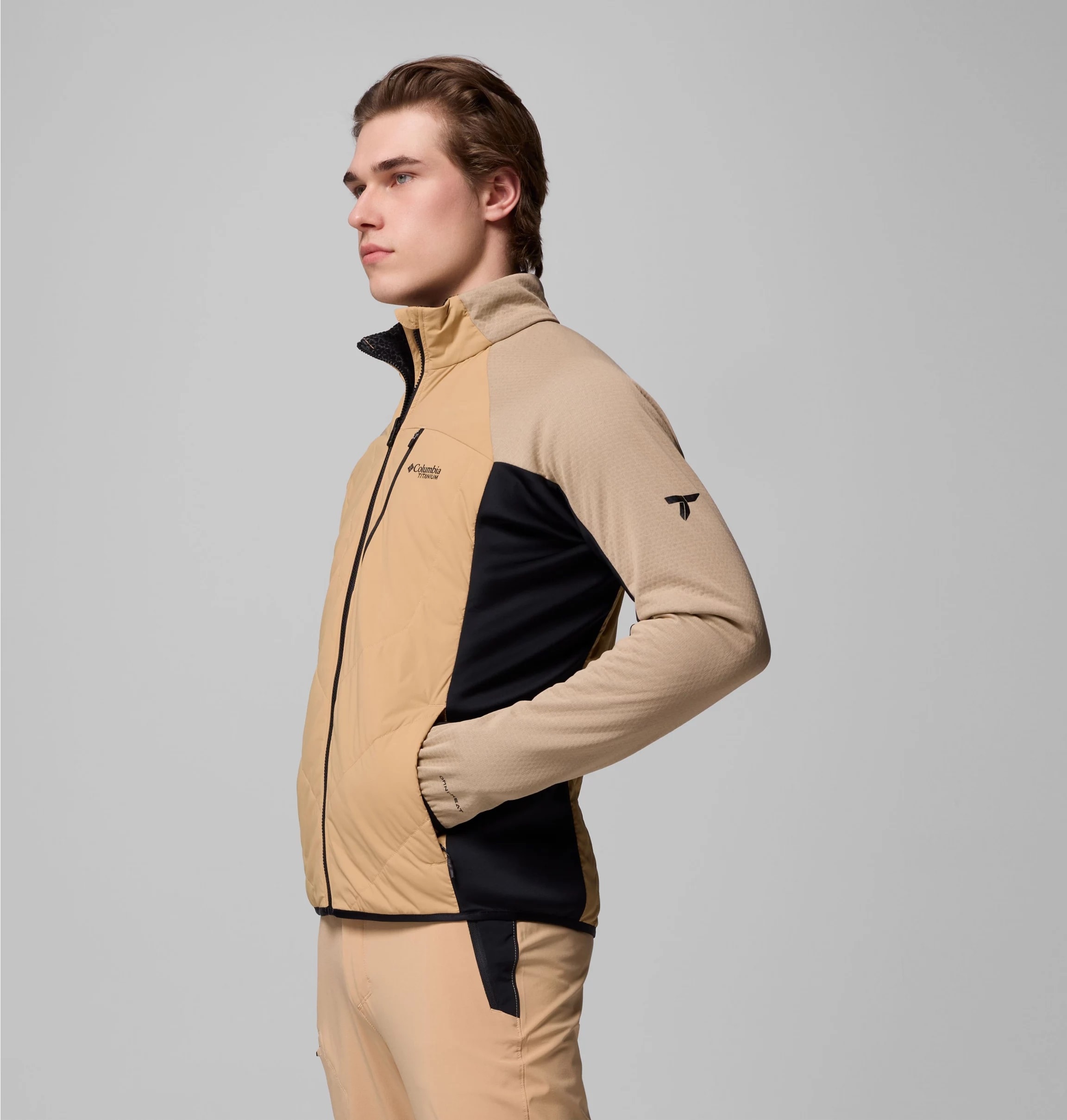 Куртка Columbia Arctic Crest Hybrid Technical Fleece - Canoe/Black