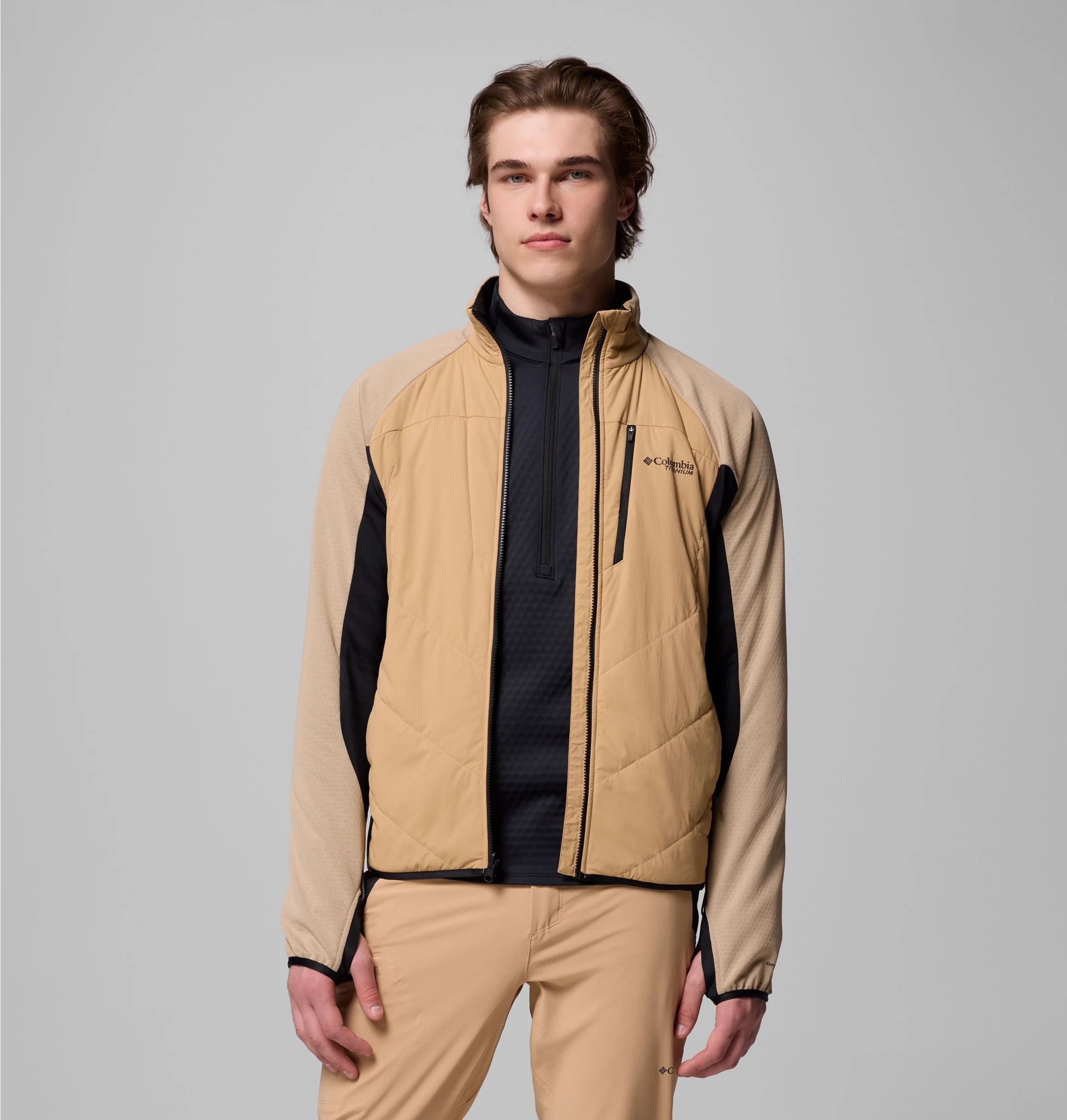 Куртка Columbia Arctic Crest Hybrid Technical Fleece - Canoe/Black