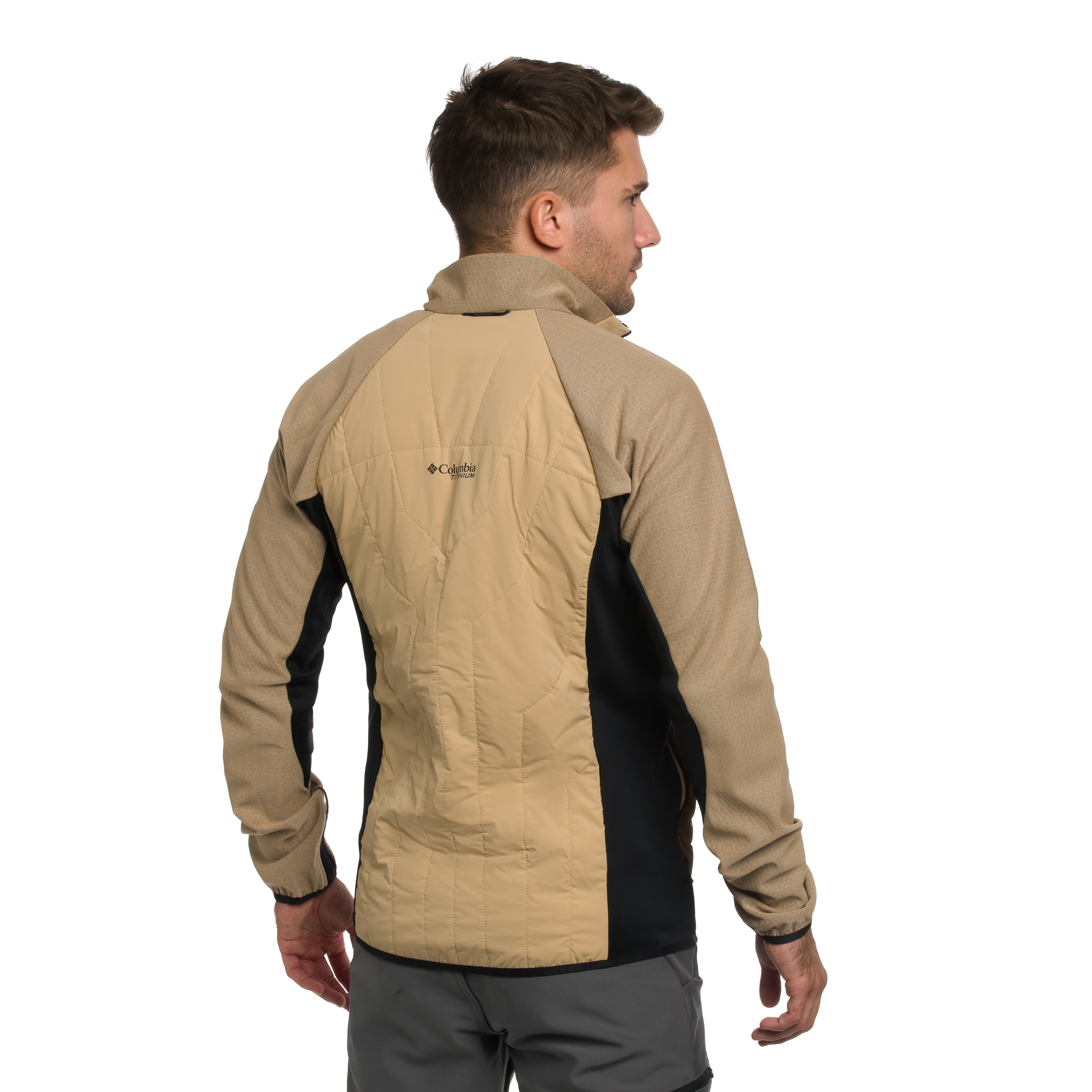 Kurtka Columbia Arctic Crest Hybrid Technical Fleece - Canoe/Black