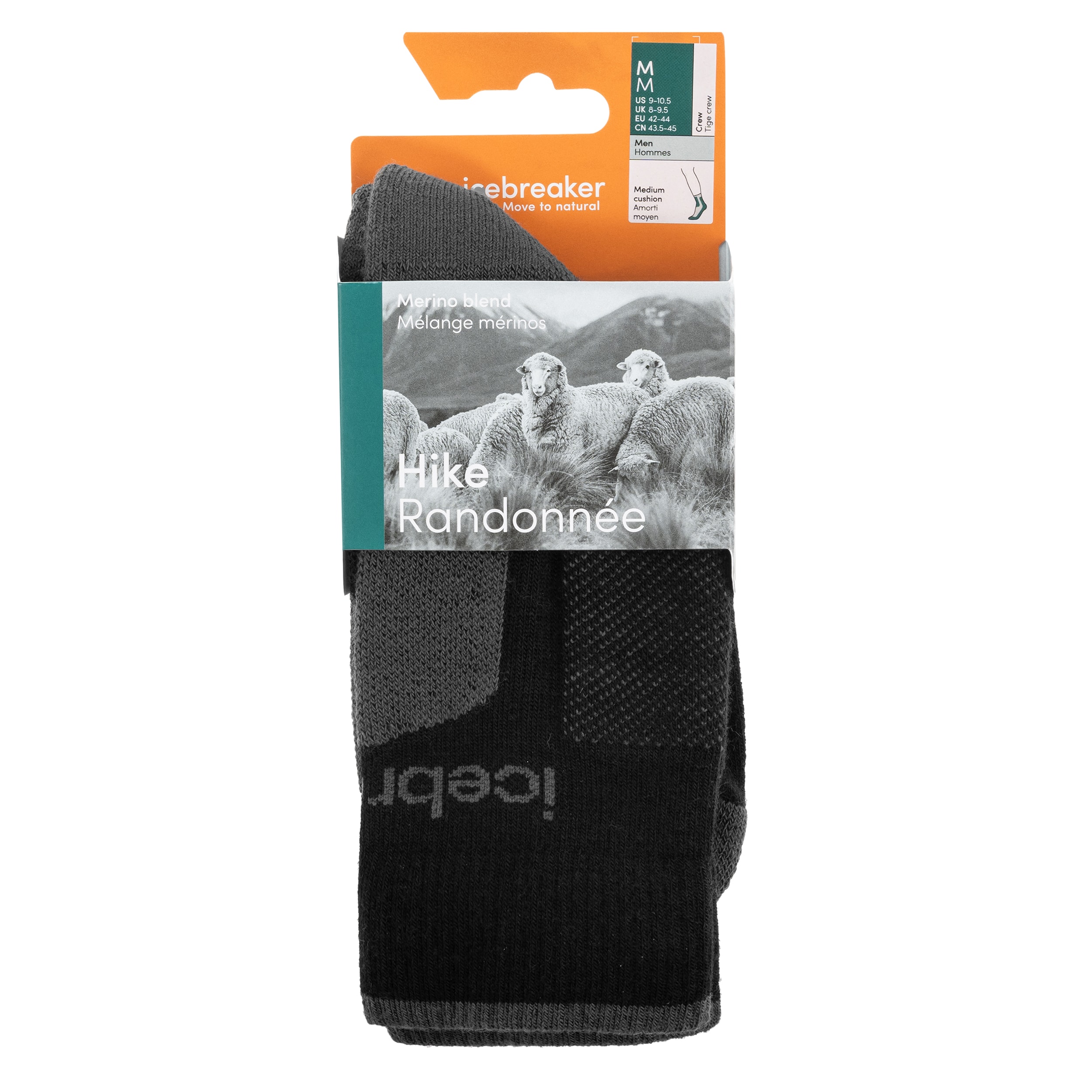 Skarpety Icebreaker Merino Hike+ Medium Crew Merino - Obsidian Black