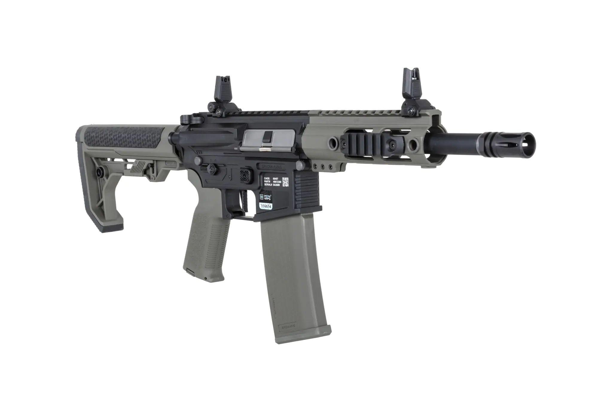 Штурмова гвинтівка AEG Specna Arms SA-F04-RL Flex BLDC Light Ops Stock HAL ETU Gen. 2 - Olive