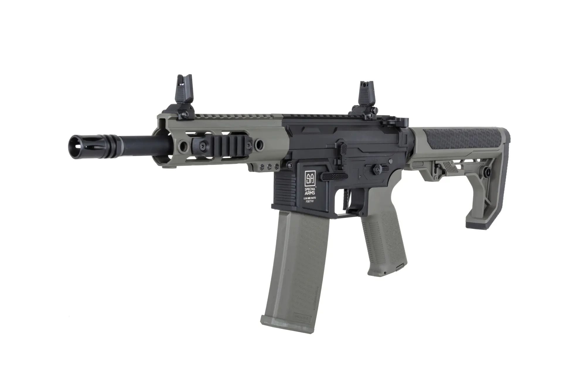 Штурмова гвинтівка AEG Specna Arms SA-F04-RL Flex BLDC Light Ops Stock HAL ETU Gen. 2 - Olive