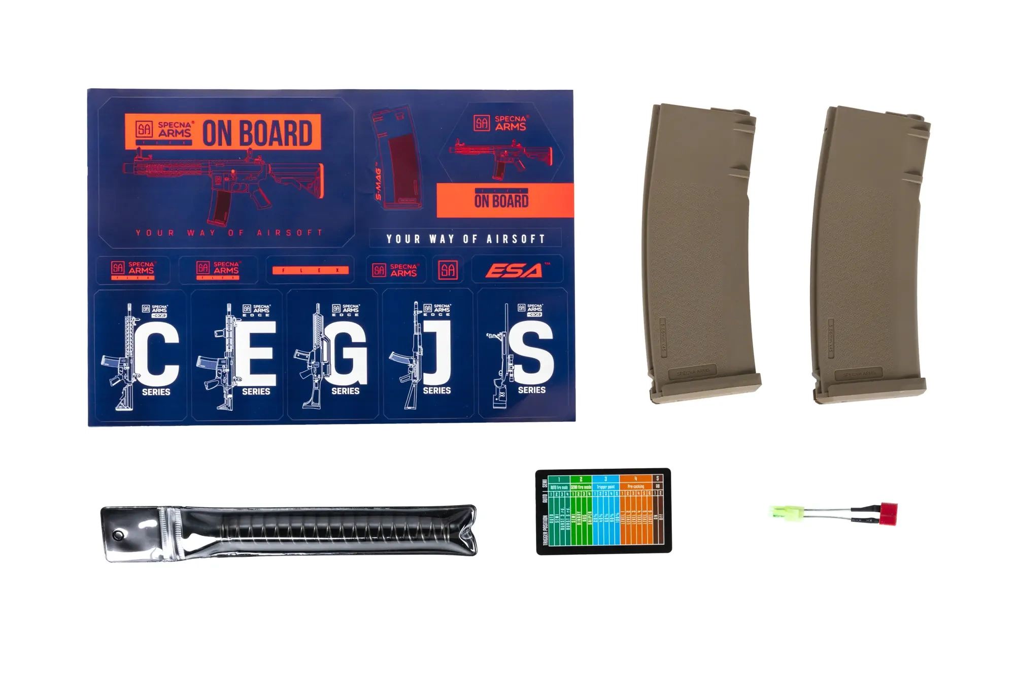 Штурмова гвинтівка AEG Specna Arms SA-F05-RL Flex BLDC Light Ops Stock HAL ETU Gen. 2 - Half-Tan