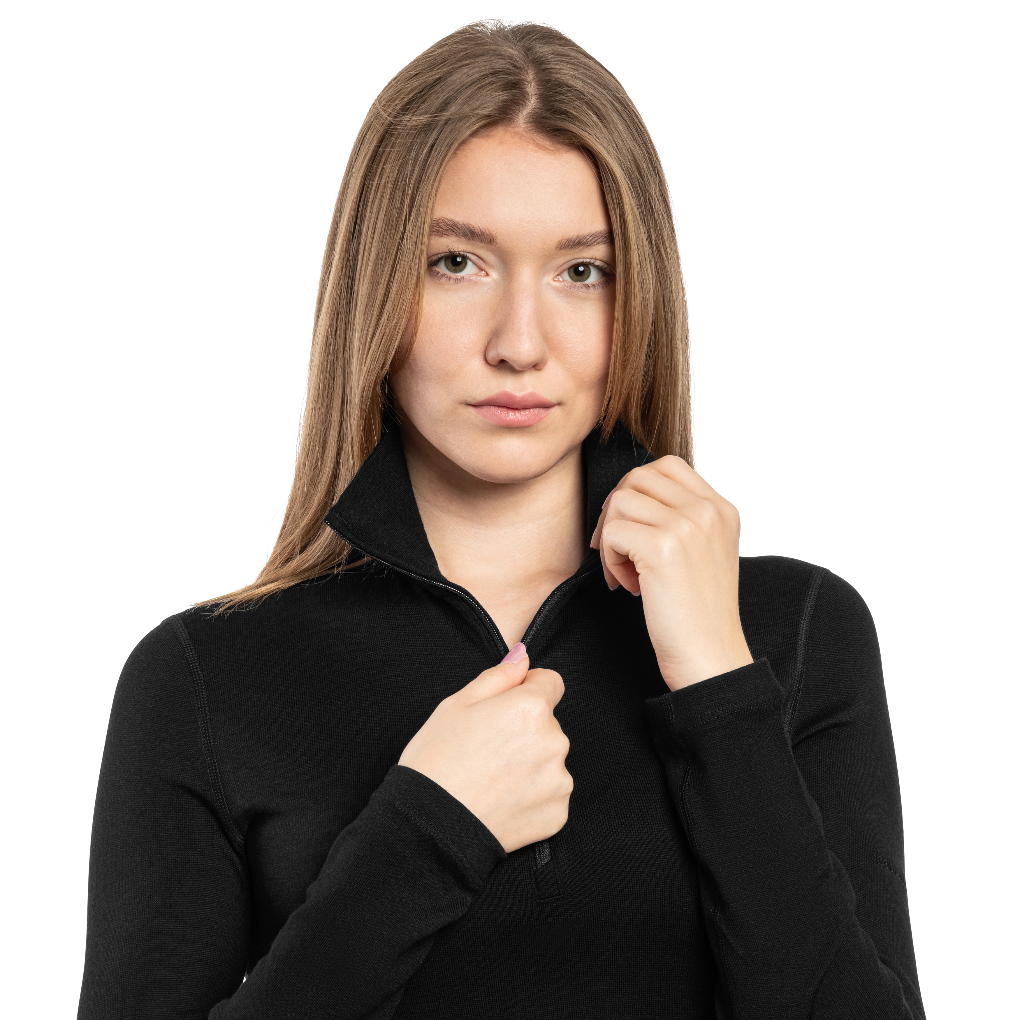 Bluza termoaktywna damska Icebreaker 260 Tech Half-Zip - Black
