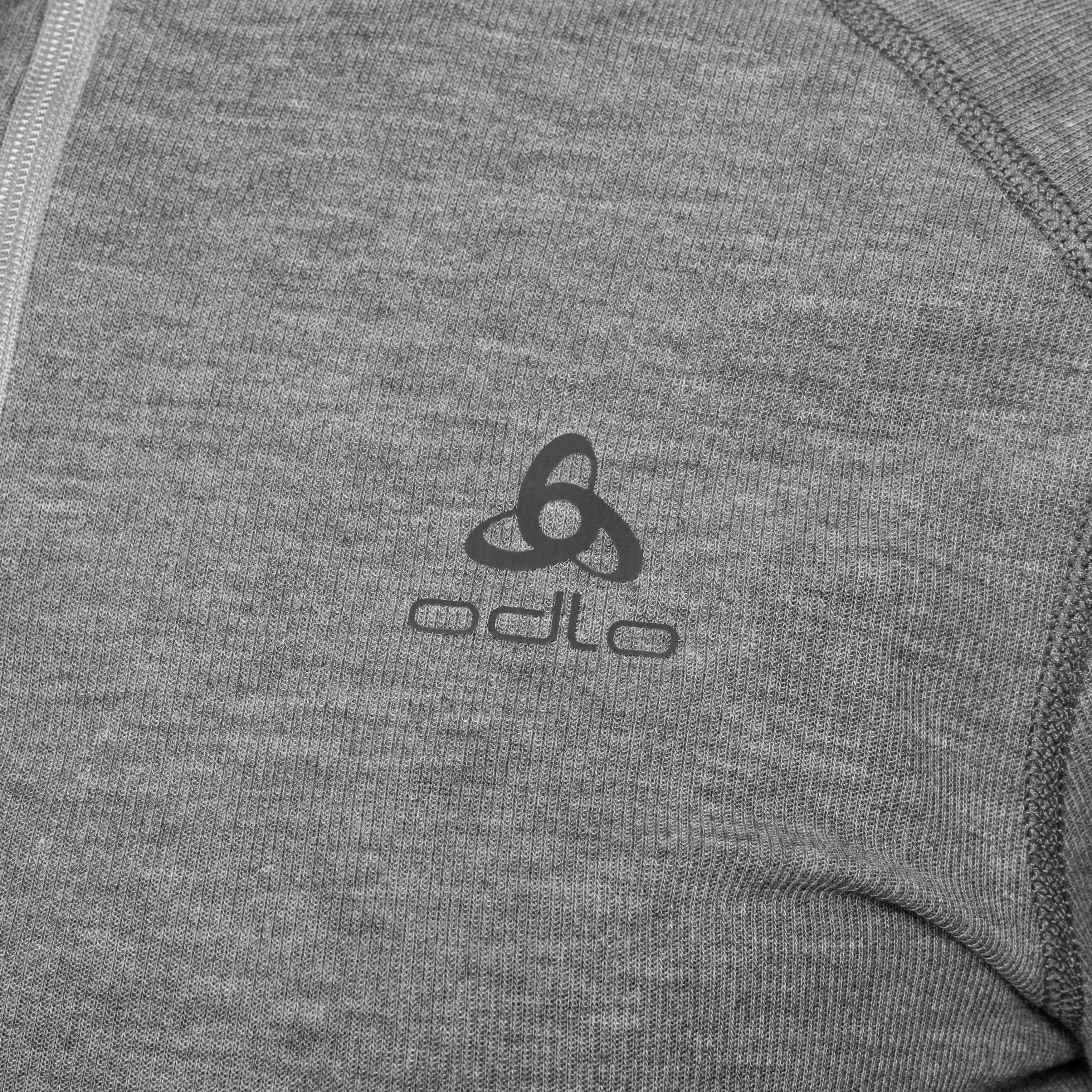 Koszulka termoaktywna damska Odlo Active Warm Base Layer Half-Zip - Grey Melange