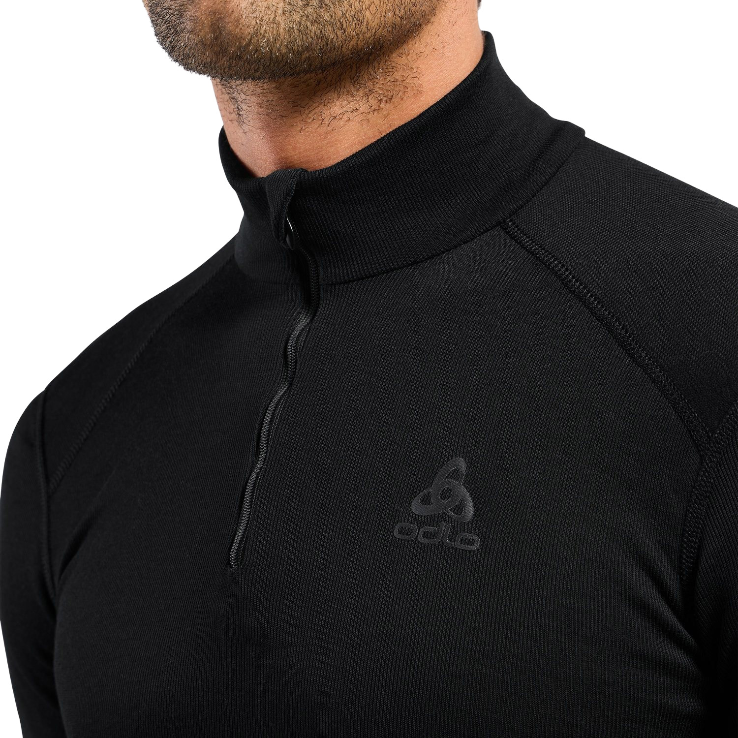 Термоактивна футболка Odlo Active Warm Base Layer Half-Zip - Black
