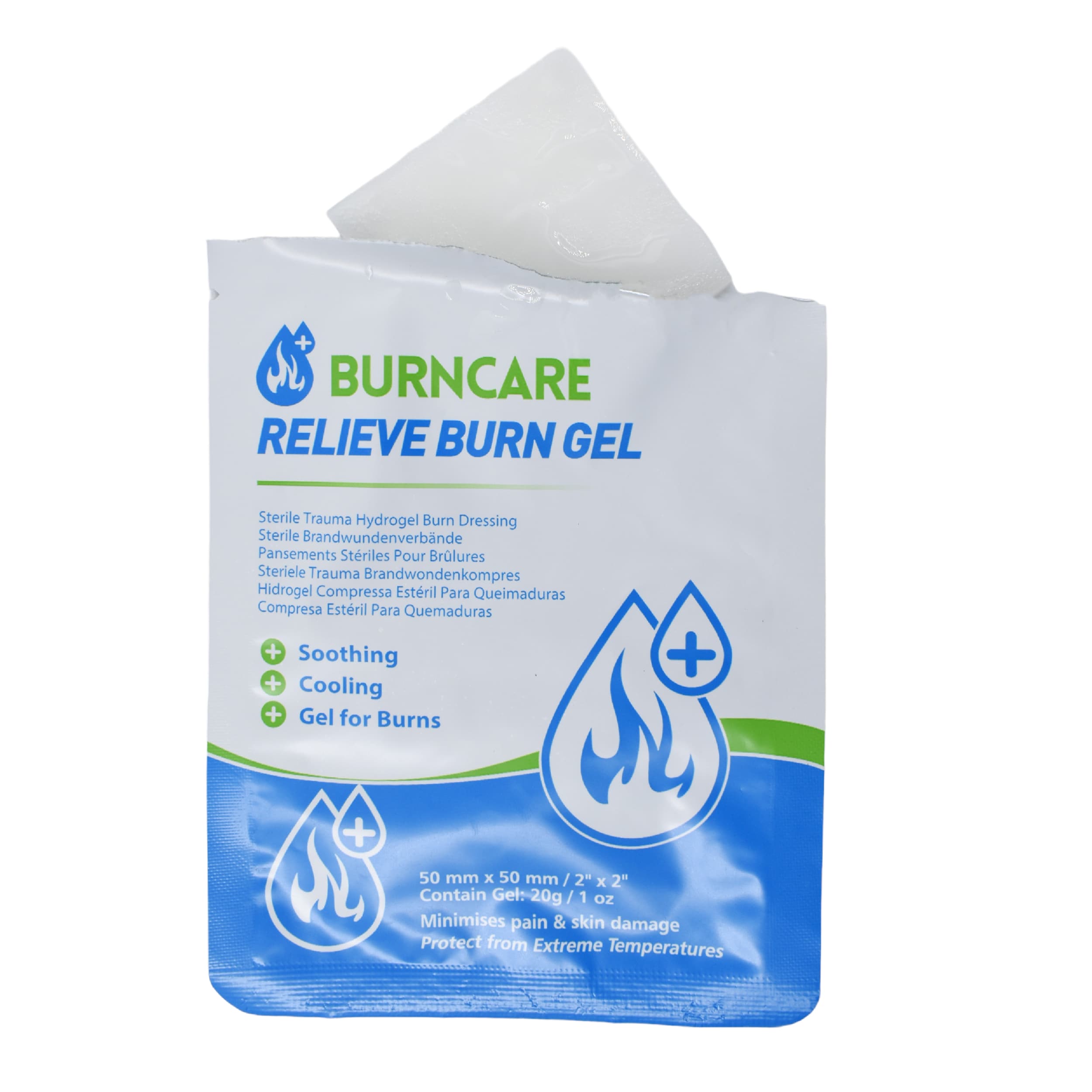 Opatrunek hydrożelowy Roosin Burncare Relieve Burn Gel 5 x 5 cm - 4 szt.